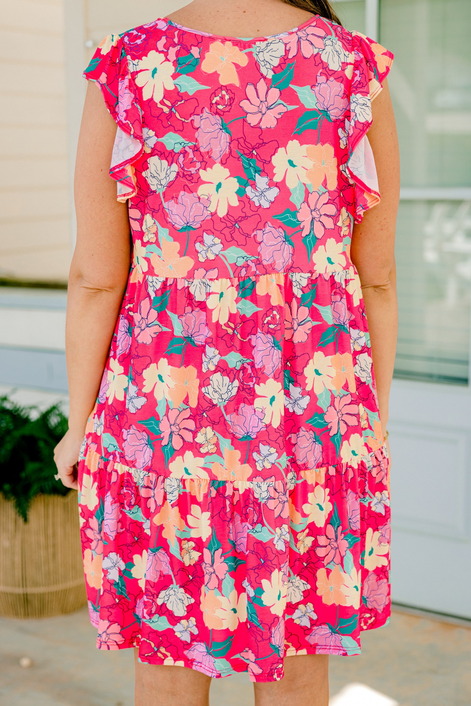 Strawberry Sorbet Dress, Hot Pink