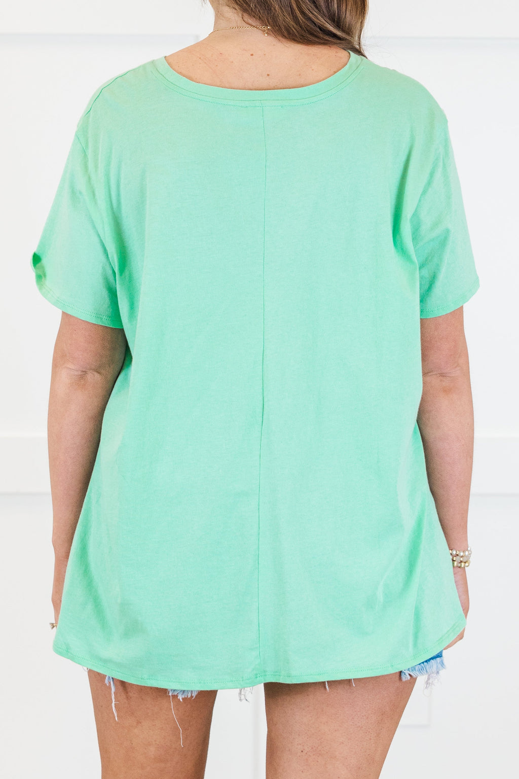 String Of Luck Tee, Green Mint