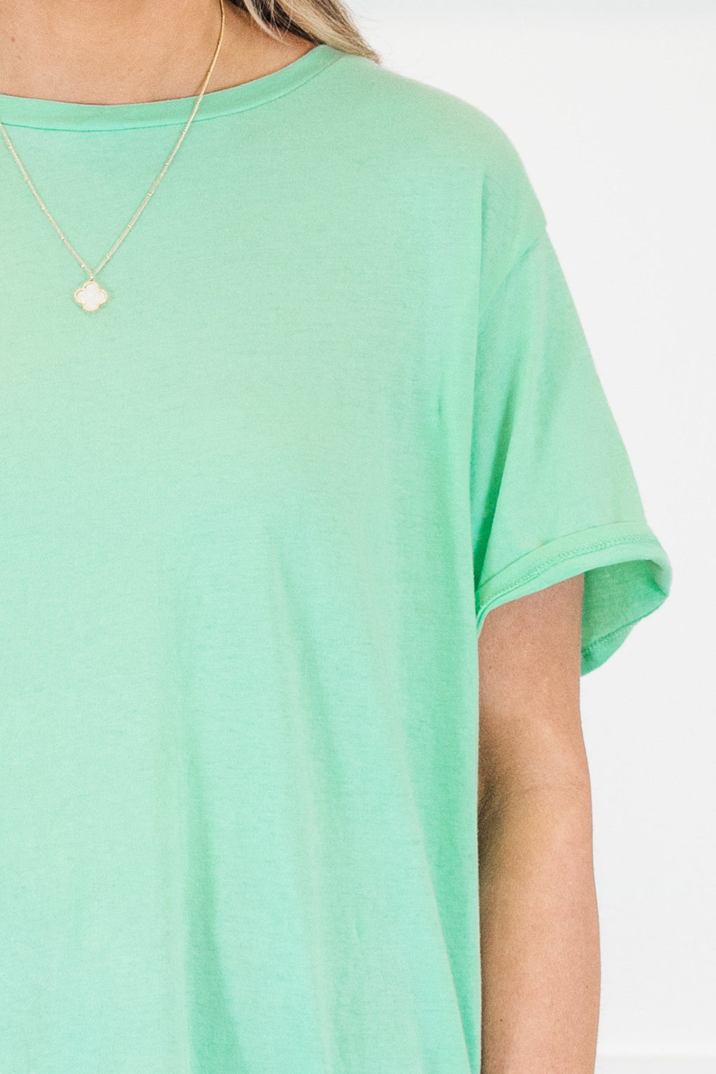 String Of Luck Tee, Green Mint