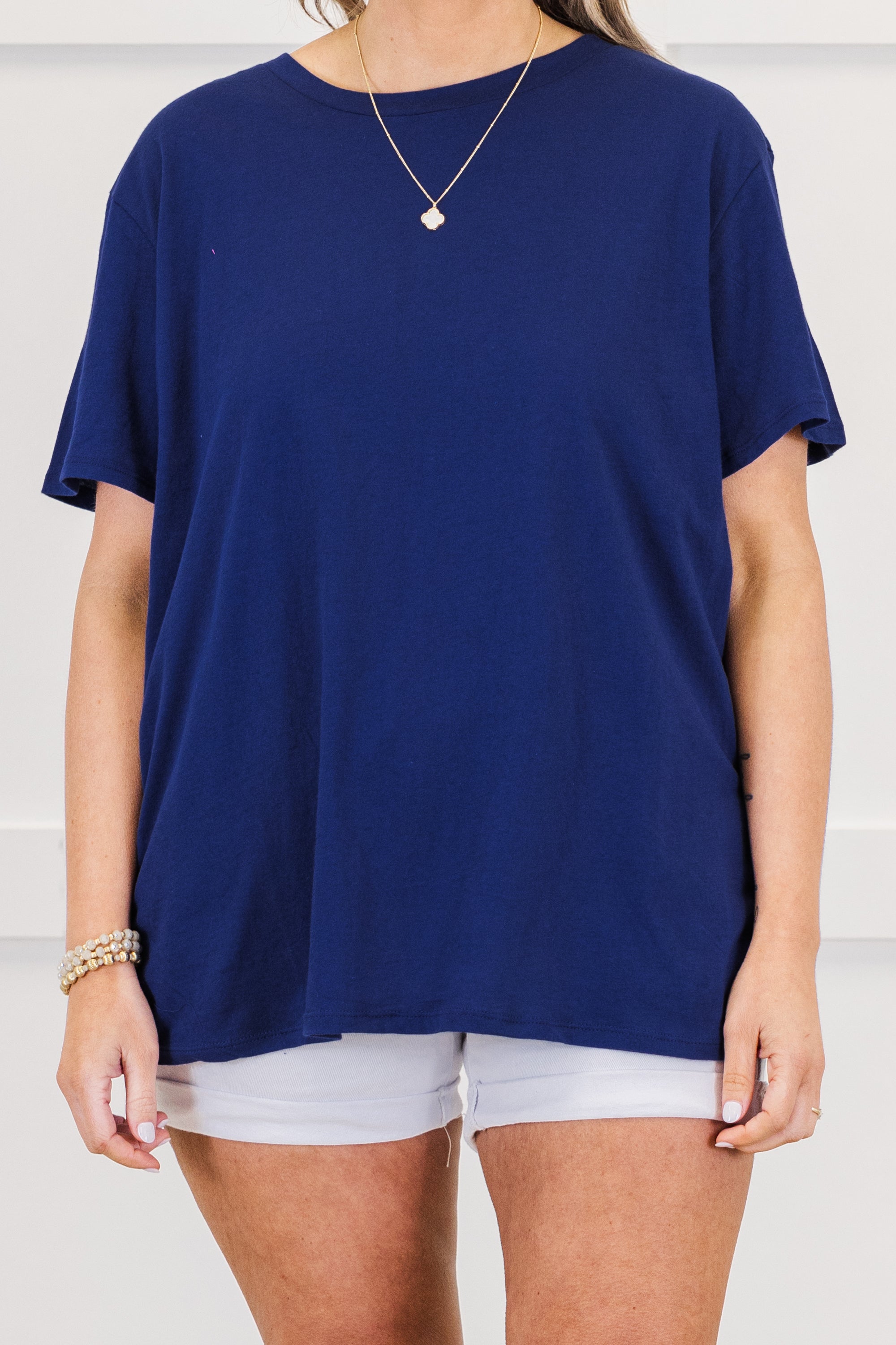 String Of Luck Tee, Light Navy