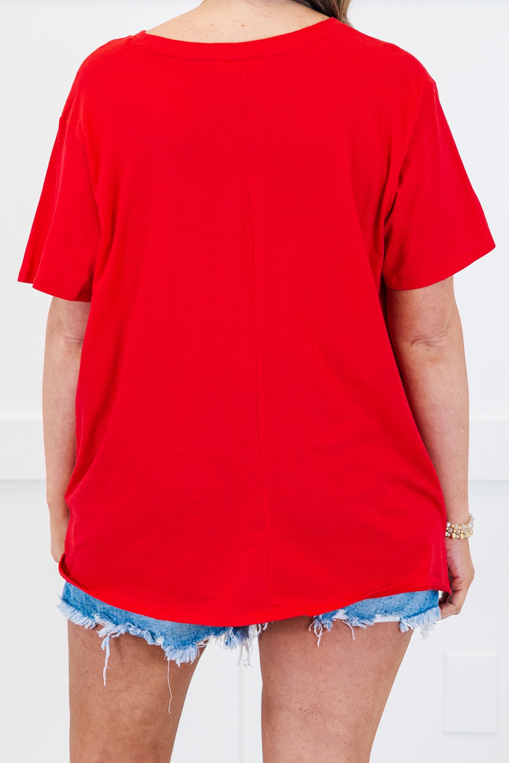 String Of Luck Tee, Ruby