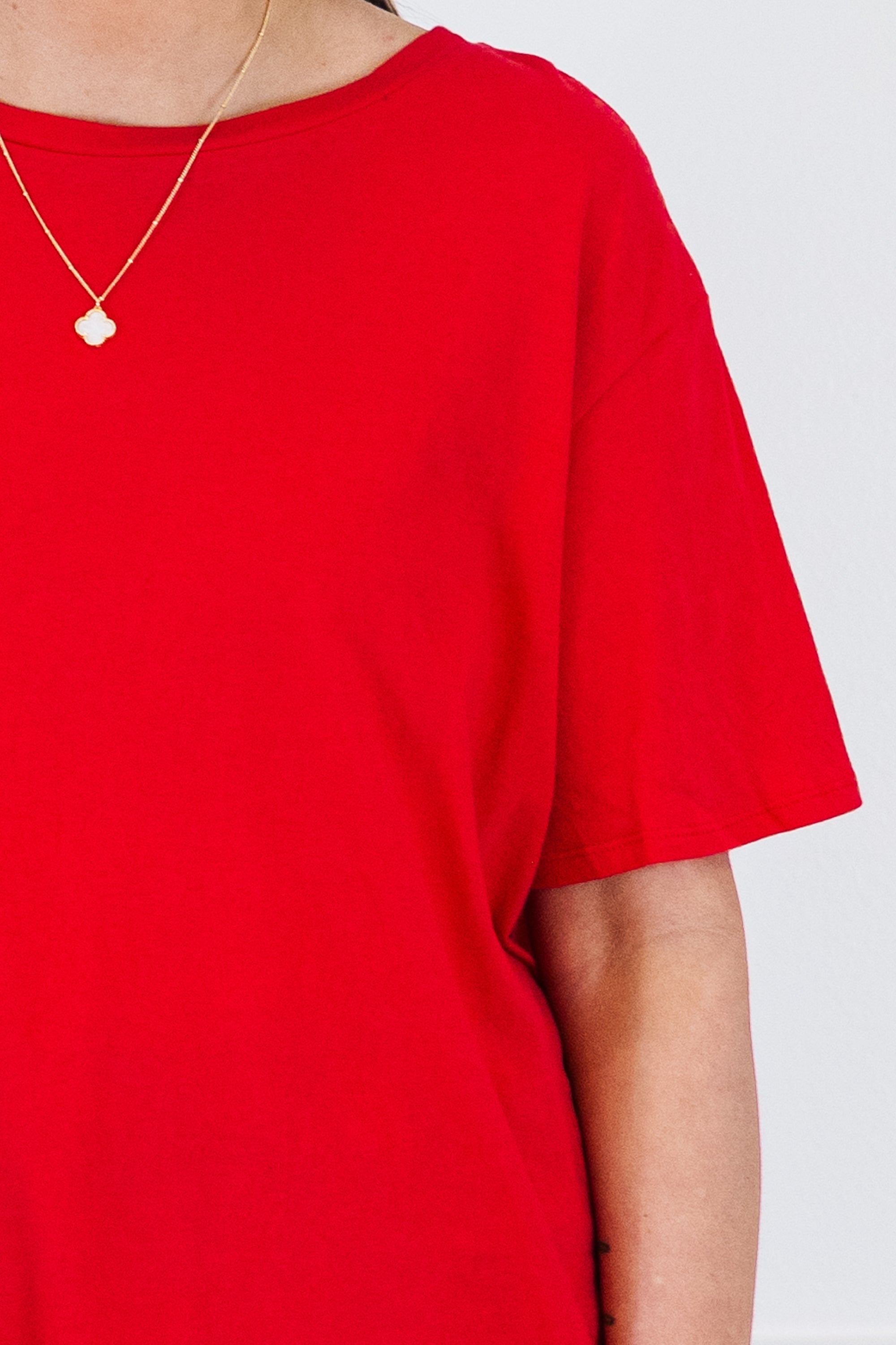 String Of Luck Tee, Ruby