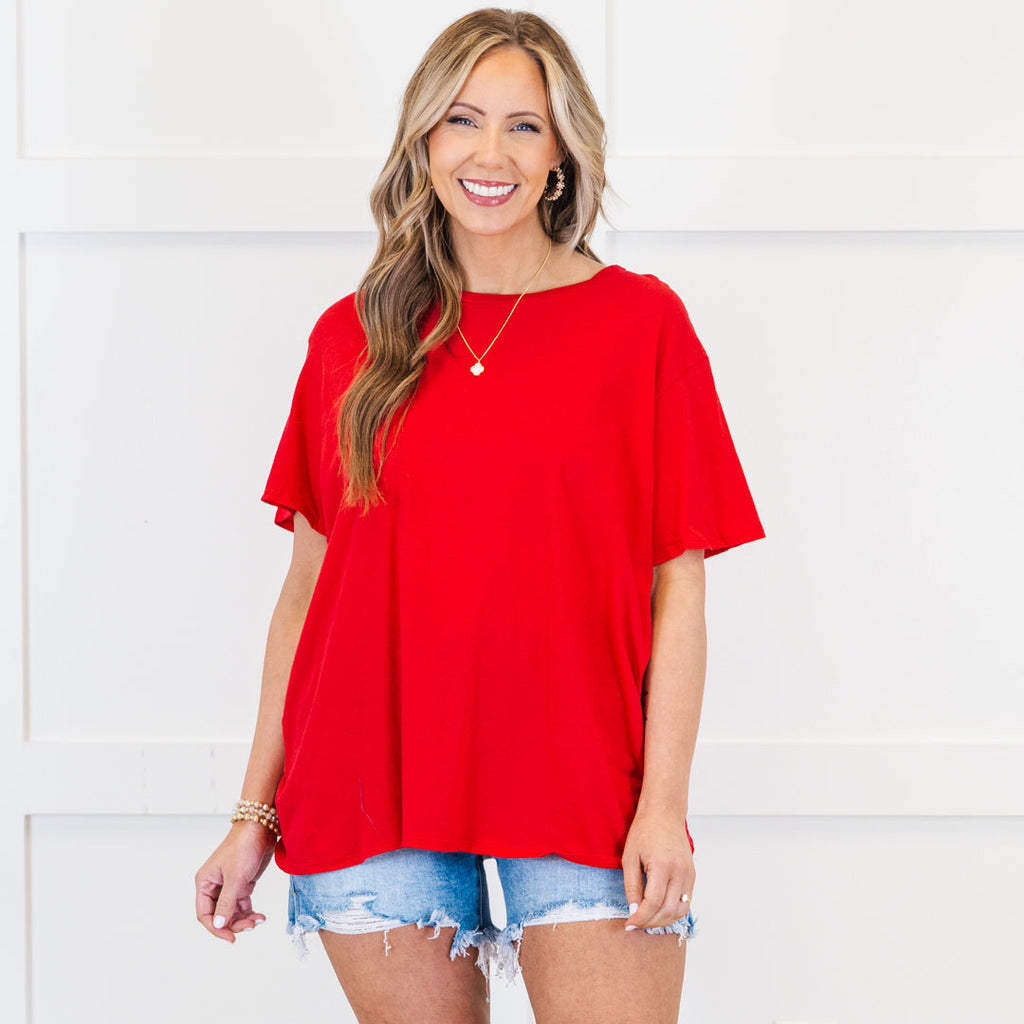 String Of Luck Tee, Ruby