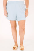 Stroll In The Tulip Garden Shorts, Light Blue