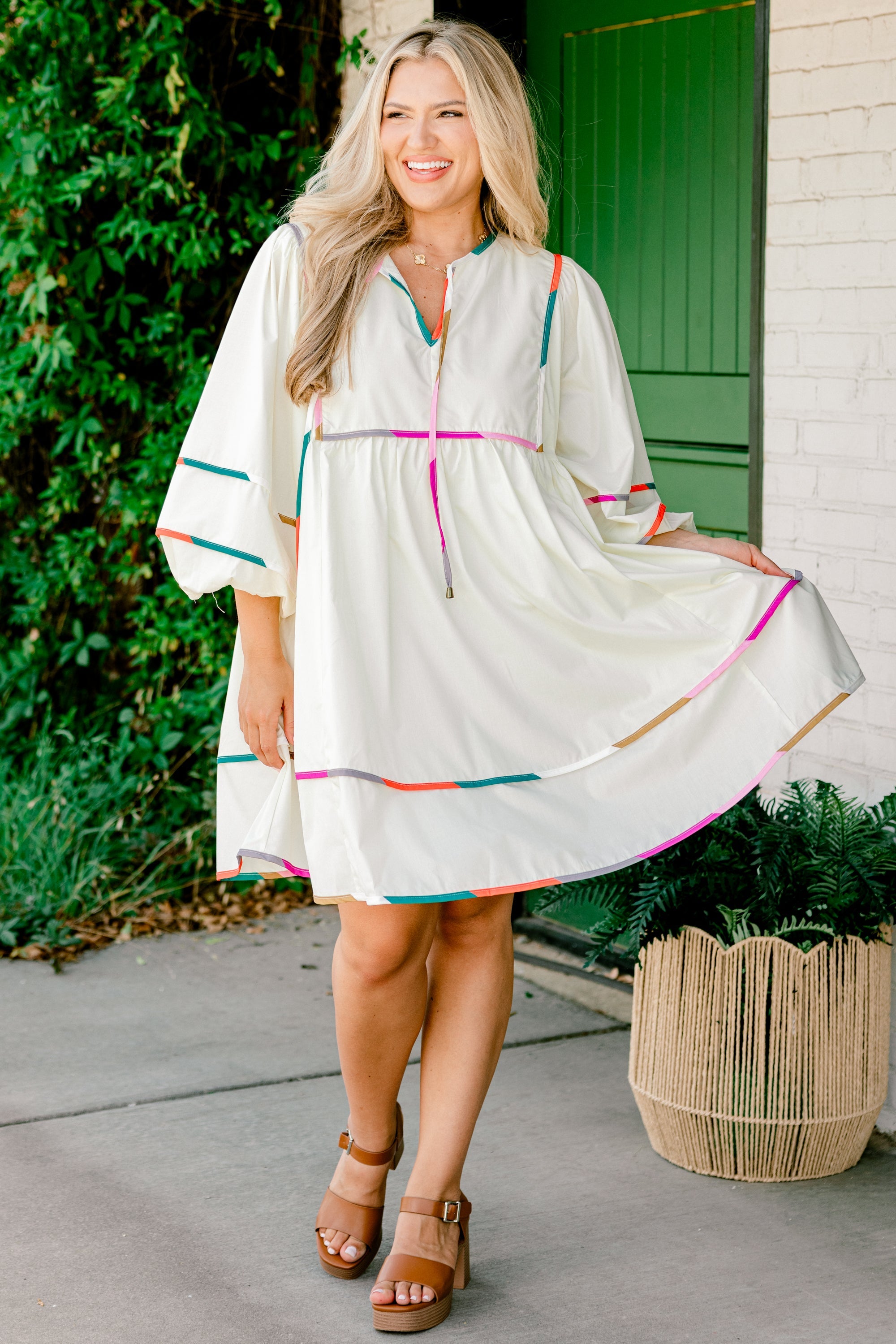 Stuck In Your Ways Dress, Cream