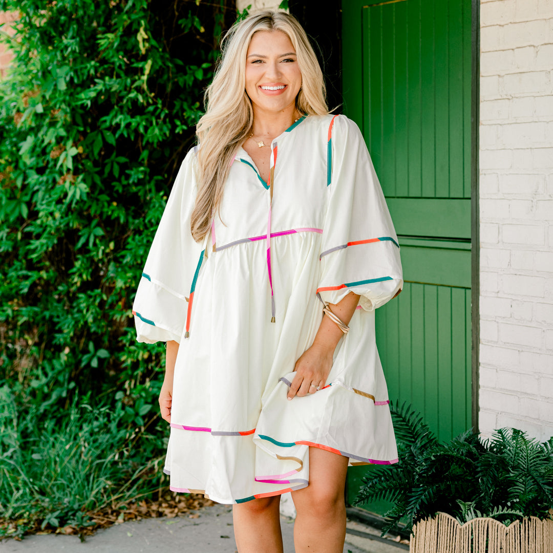 Stuck In Your Ways Dress, Cream