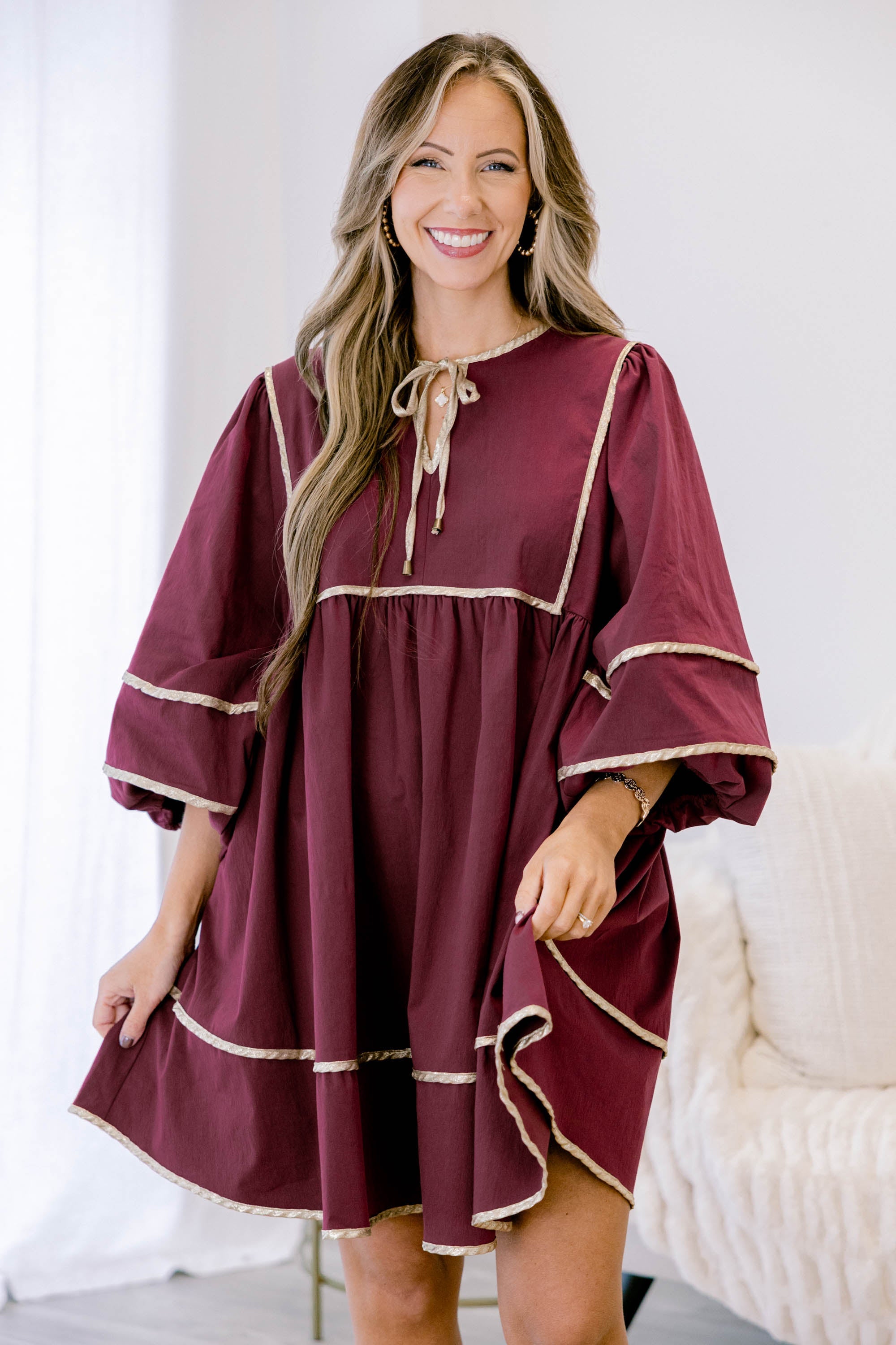 Stuck In Your Ways Dress, Plum
