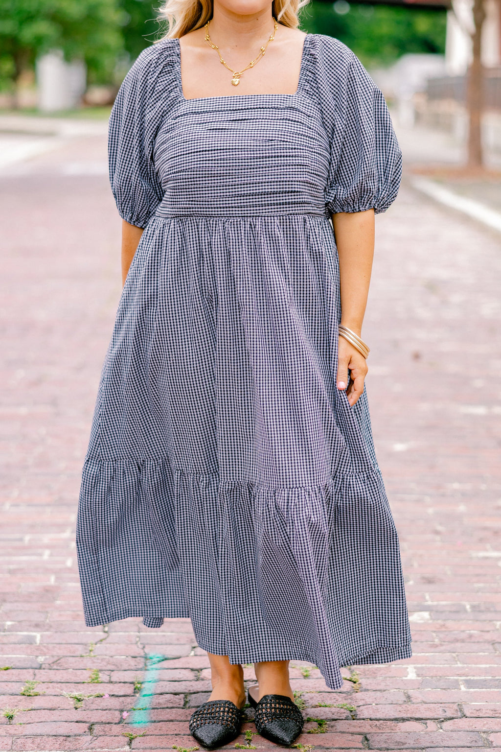 Stunning Views Dress, Black Gingham
