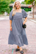 Stunning Views Dress, Black Gingham