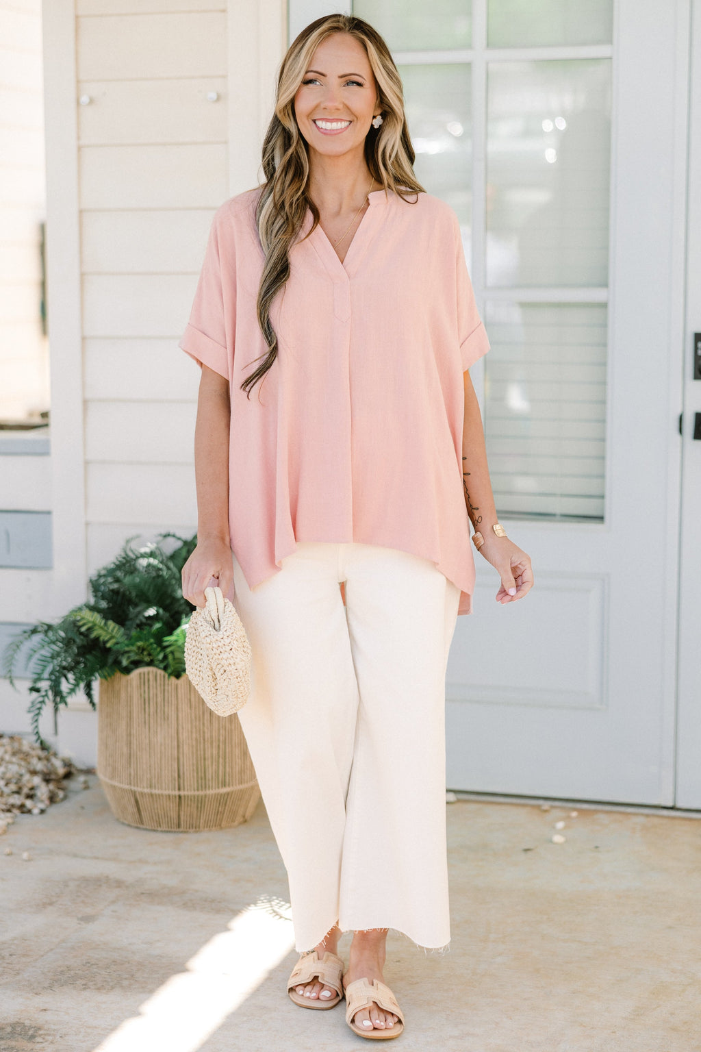 Sugar Magnolia Top, Light Rose