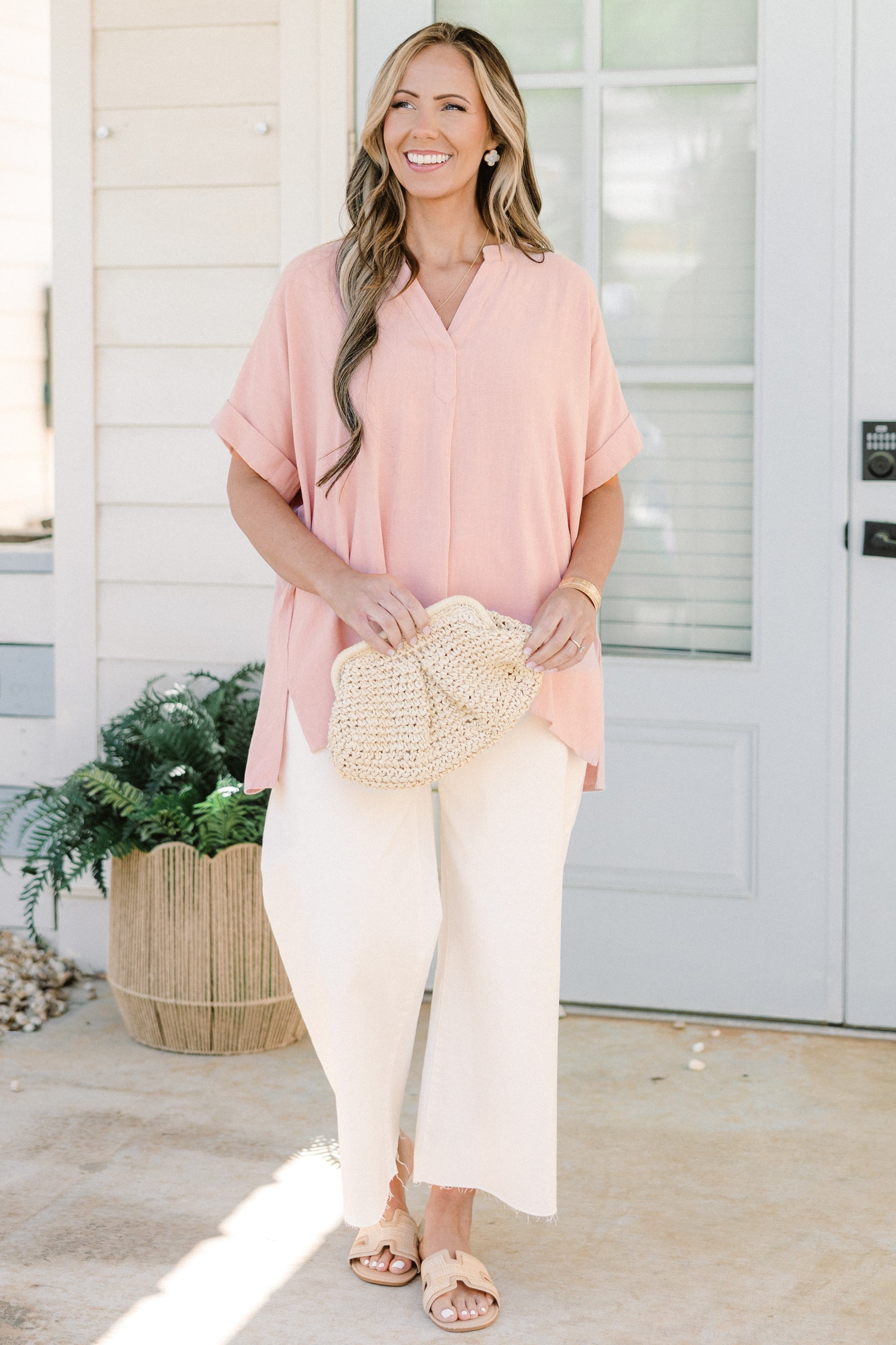 Sugar Magnolia Top, Light Rose