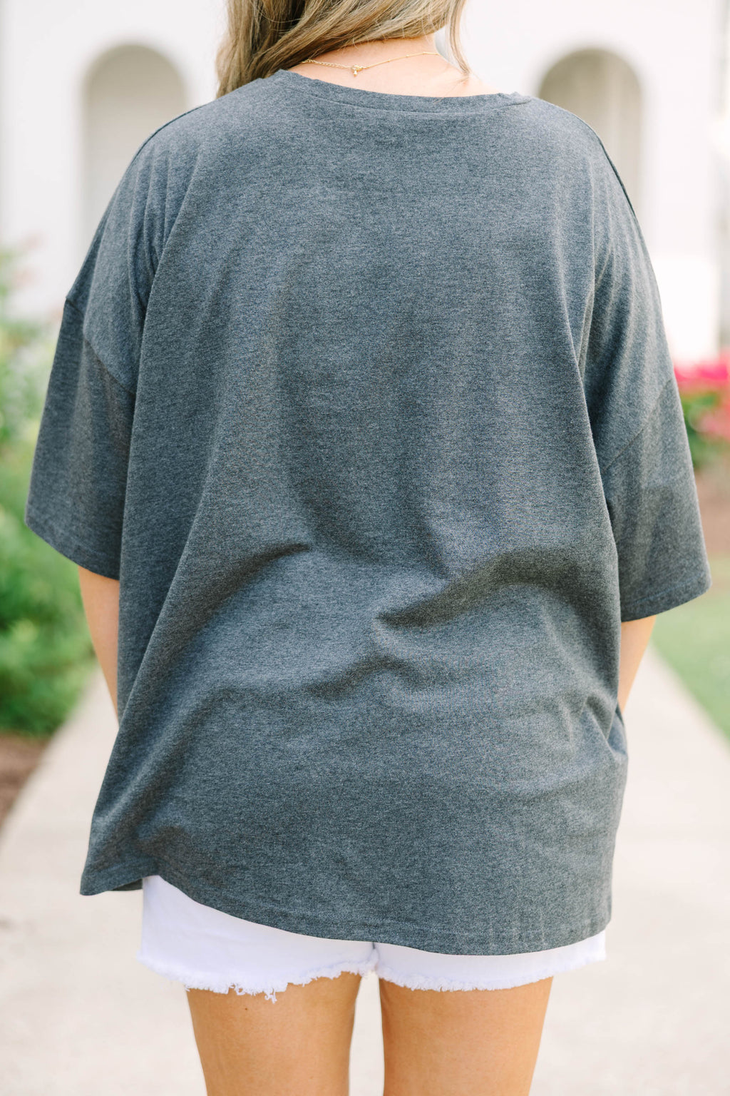 Summer Bummin' Boyfriend Tee, Charcoal