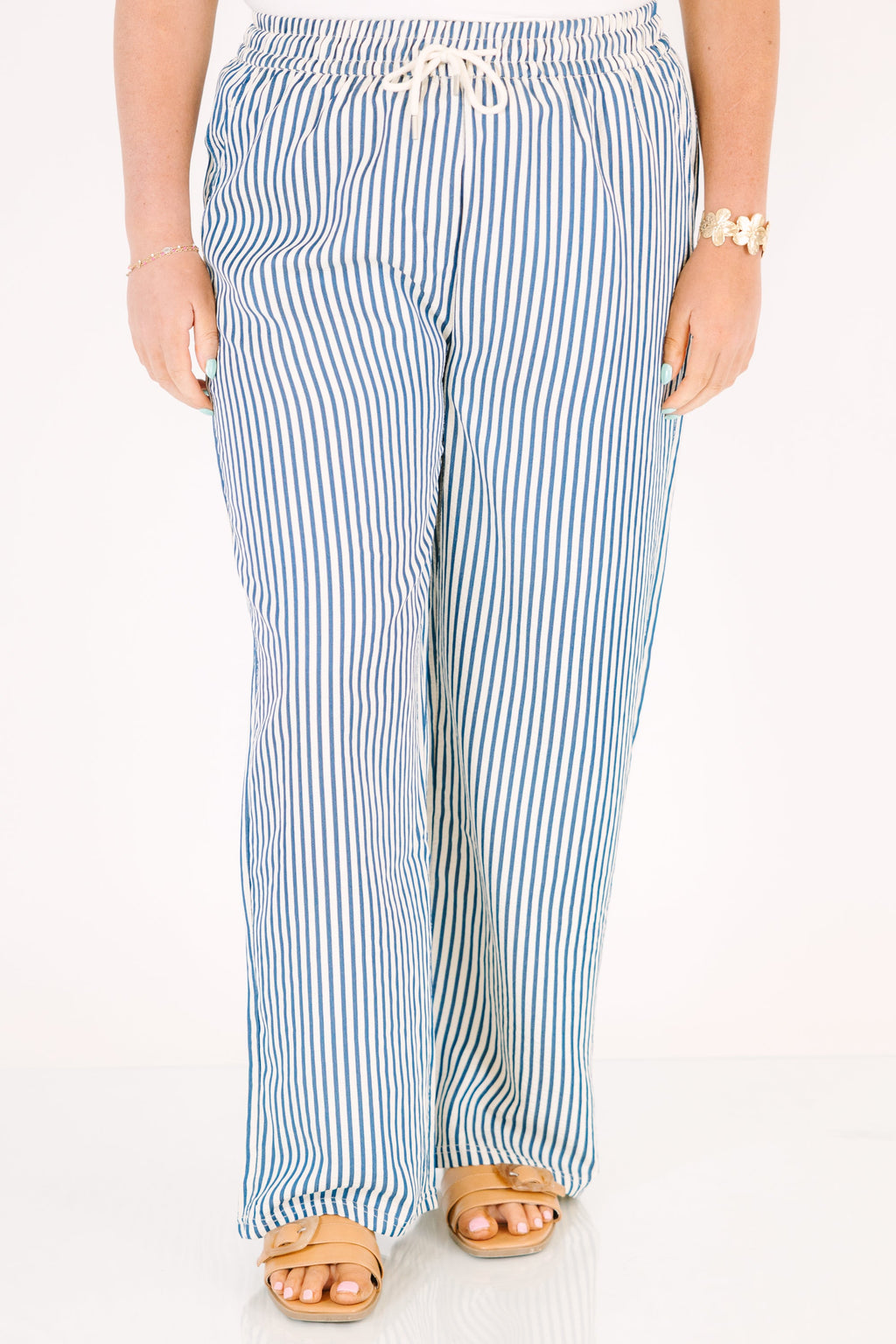 Summer Comfort Pants, Blue Stripe