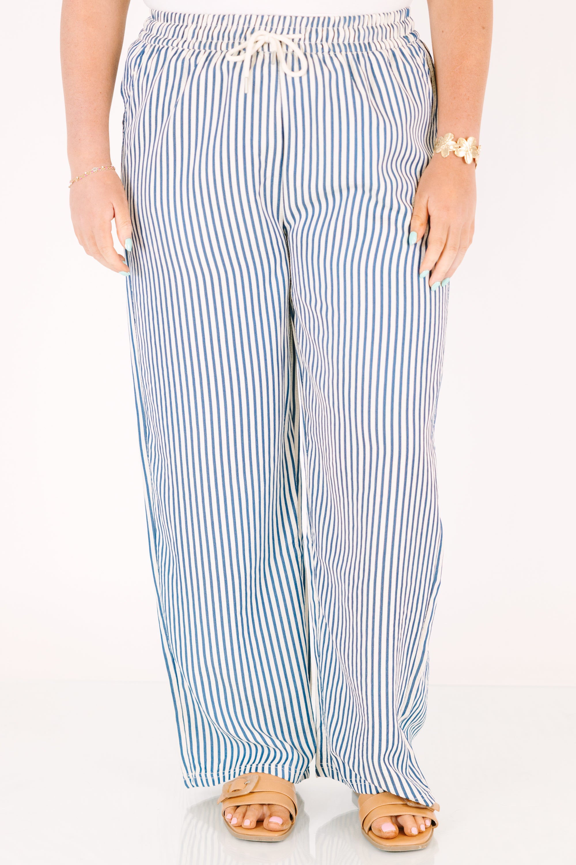 Summer Comfort Pants, Blue Stripe