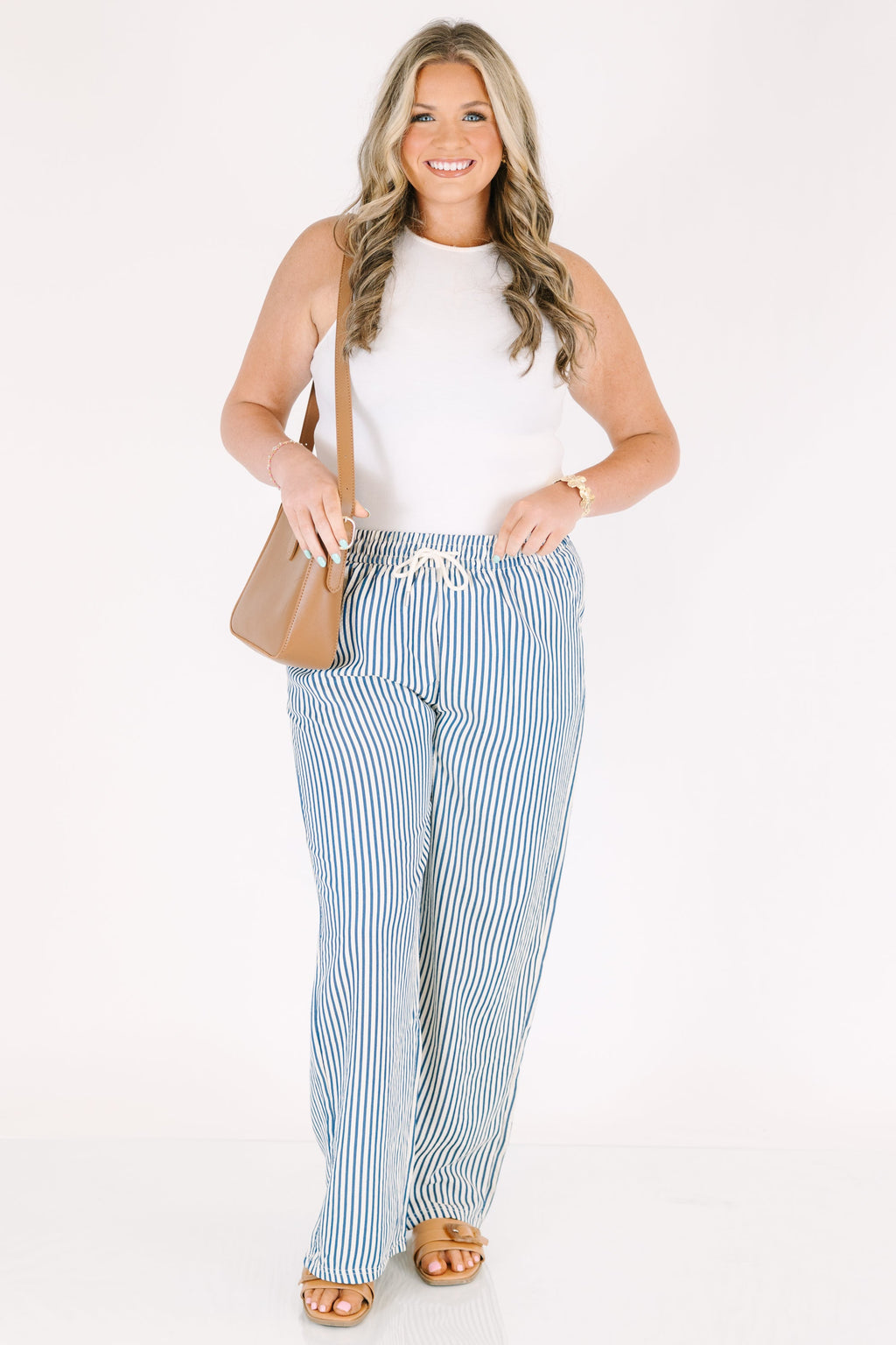 Summer Comfort Pants, Blue Stripe