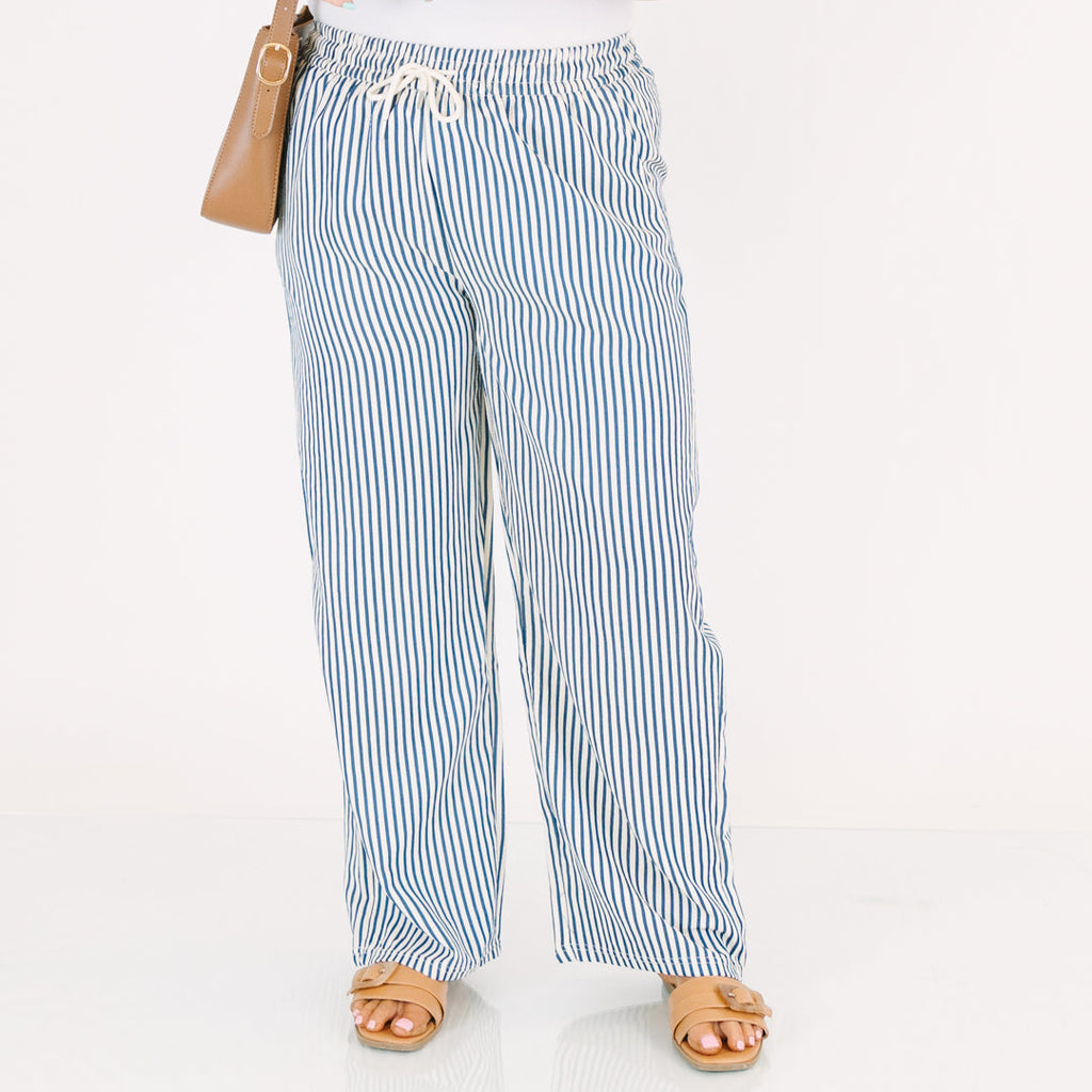Summer Comfort Pants, Blue Stripe