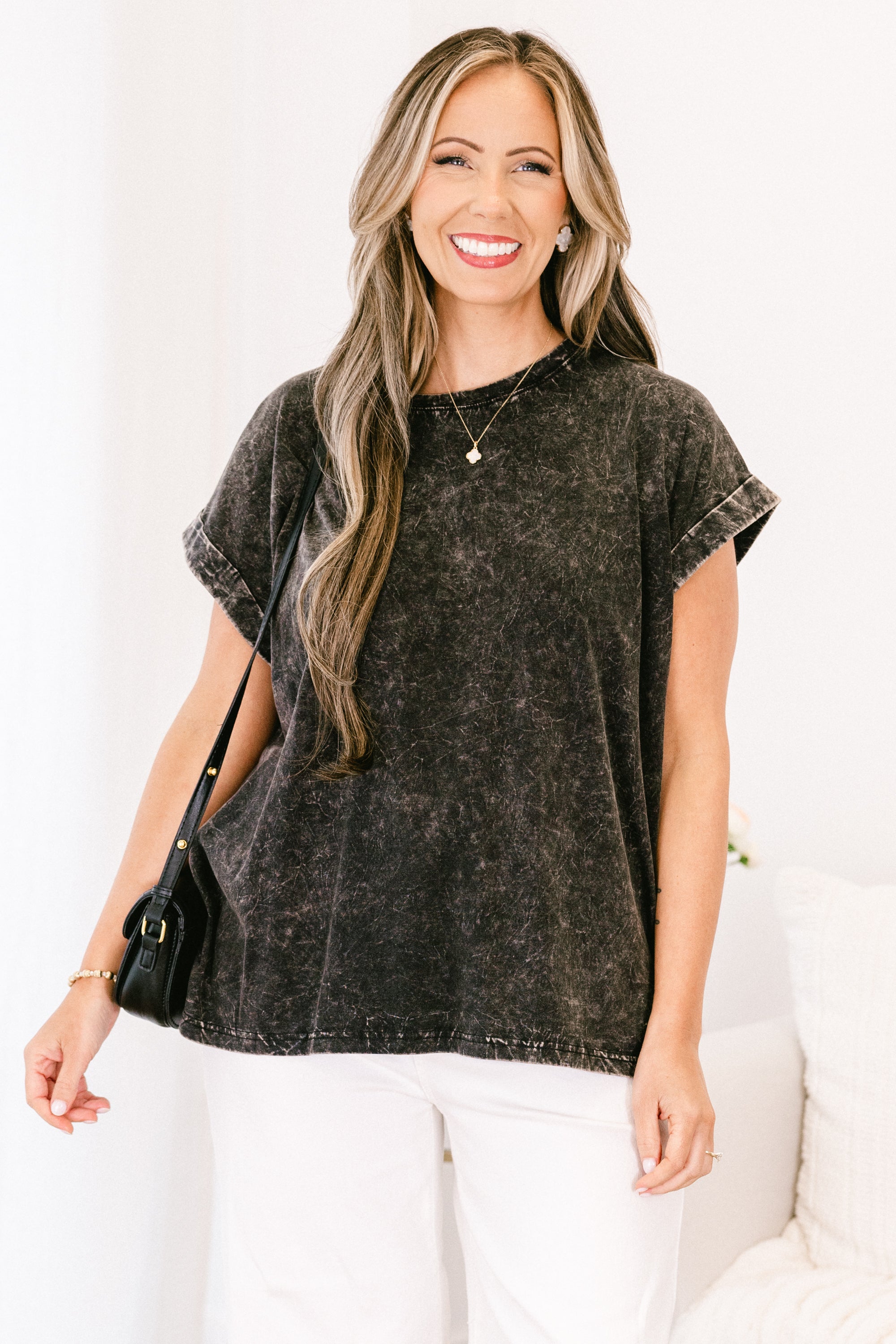 Summer Fun Top, Ash Black