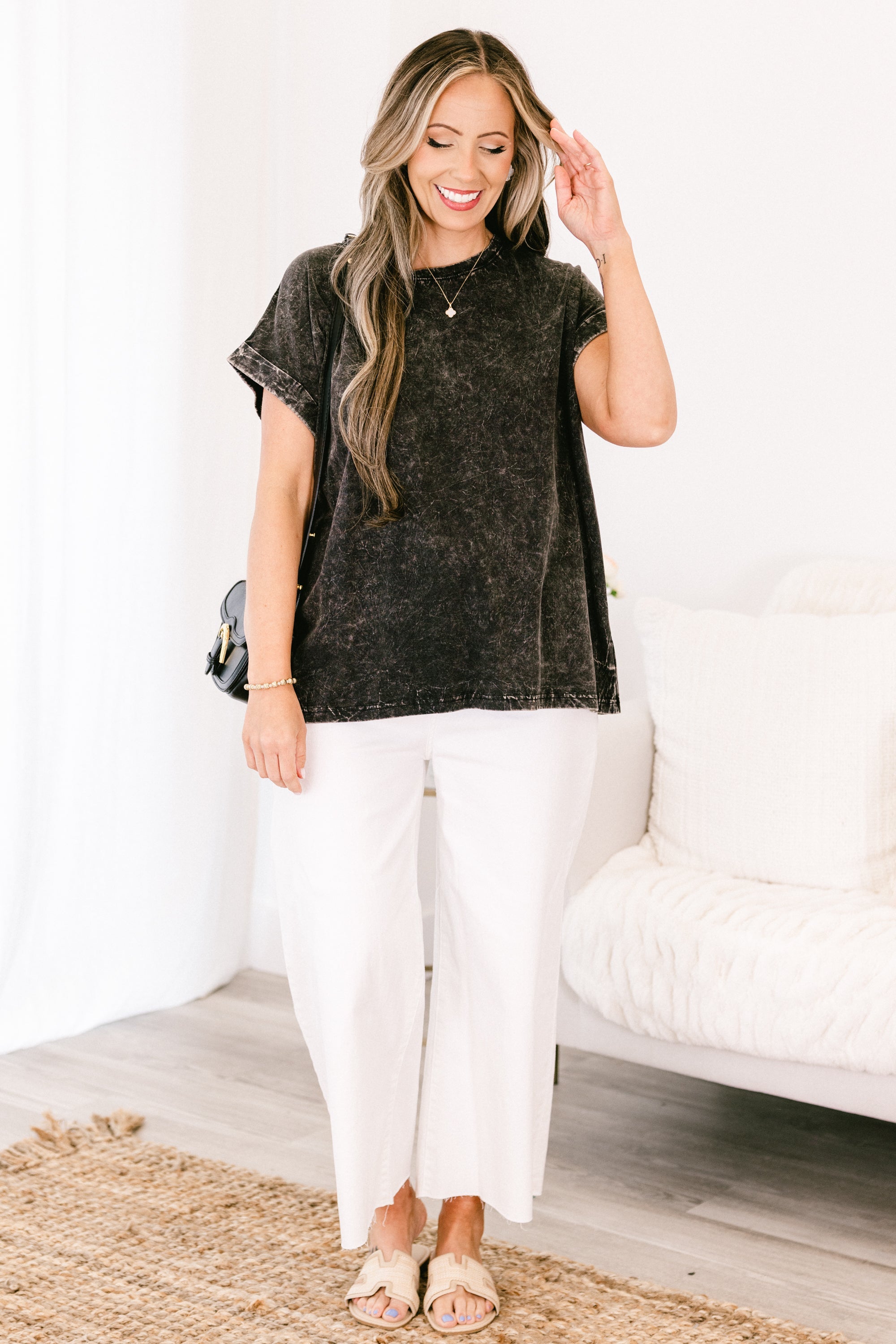 Summer Fun Top, Ash Black