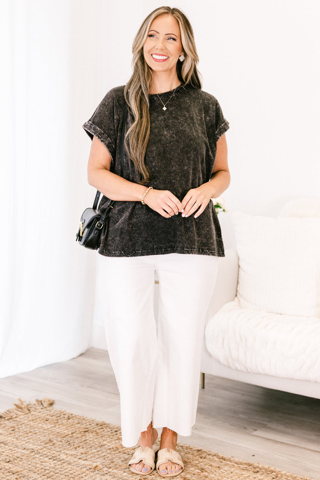 Summer Fun Top, Ash Black