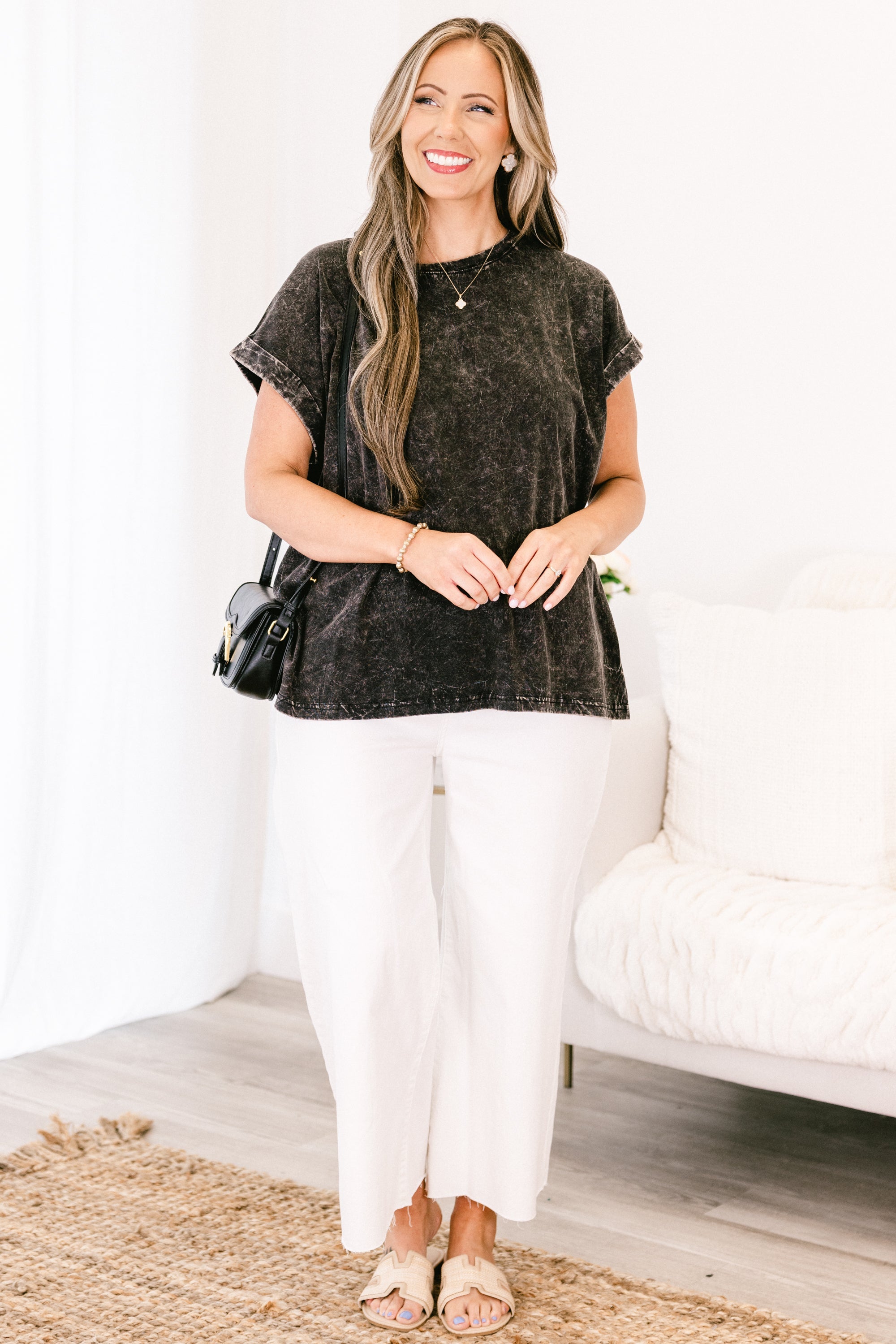 Summer Fun Top, Ash Black