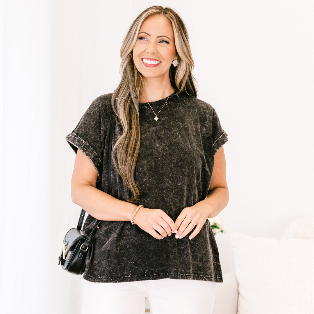 Summer Fun Top, Ash Black