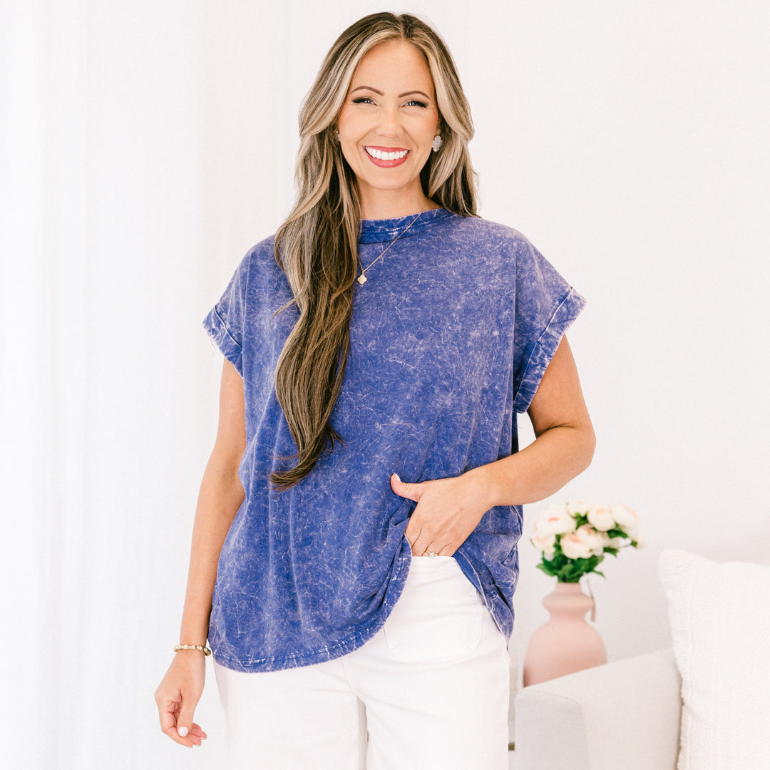 Summer Fun Top, Blueberry