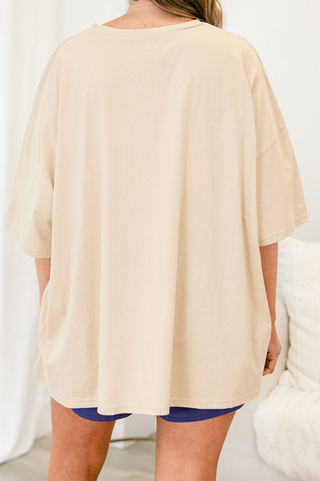 Summer In St. Tropez Boyfriend Tee, Light Mocha
