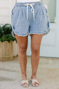 Summer In The Air Shorts, Light Wash