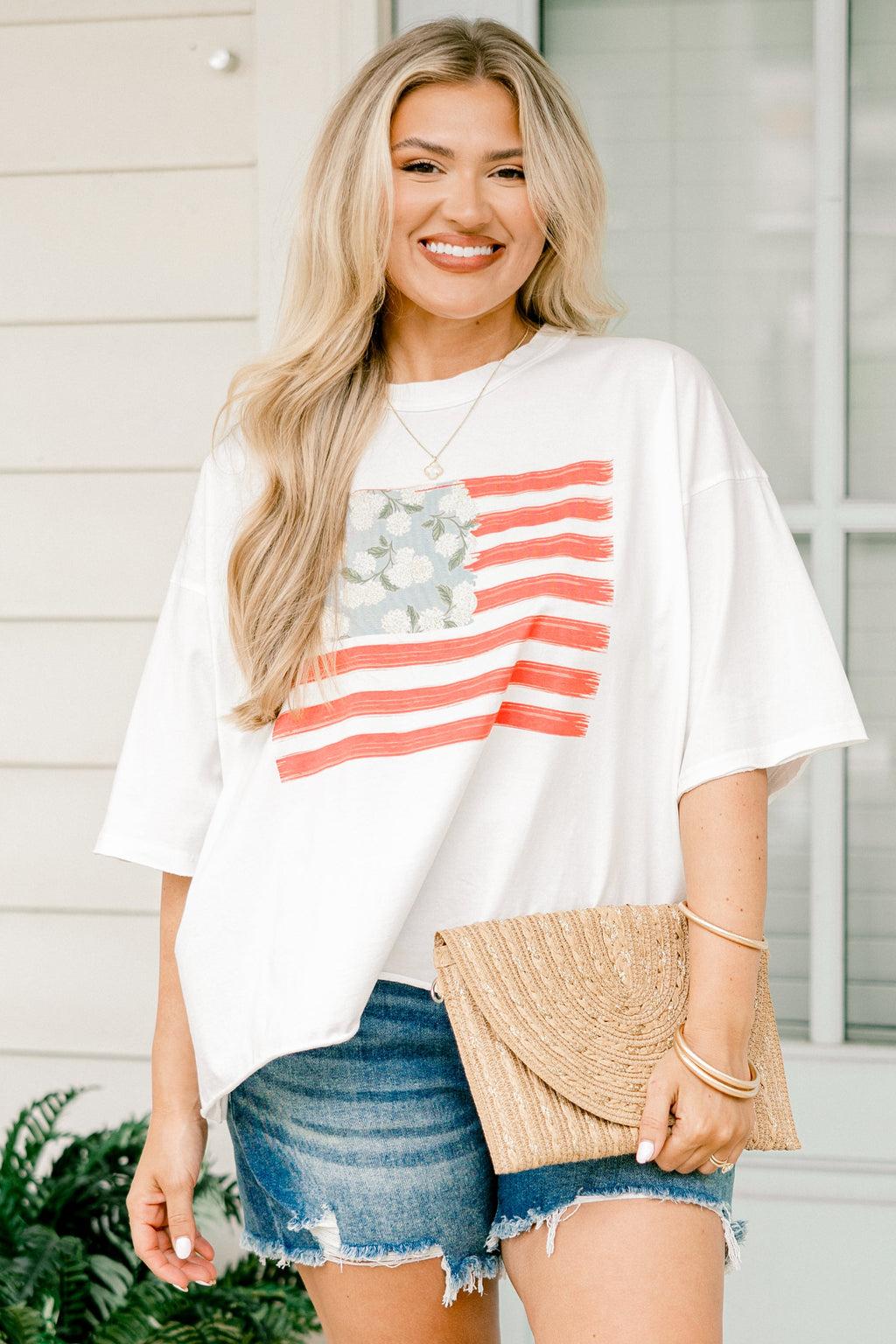 Summer On The Coast Vintage Wash Tee, White
