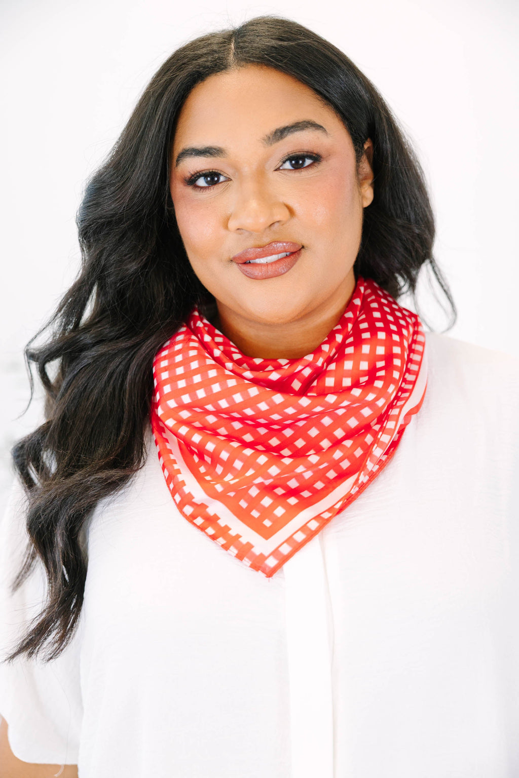 Summer Picnic Scarf, Red