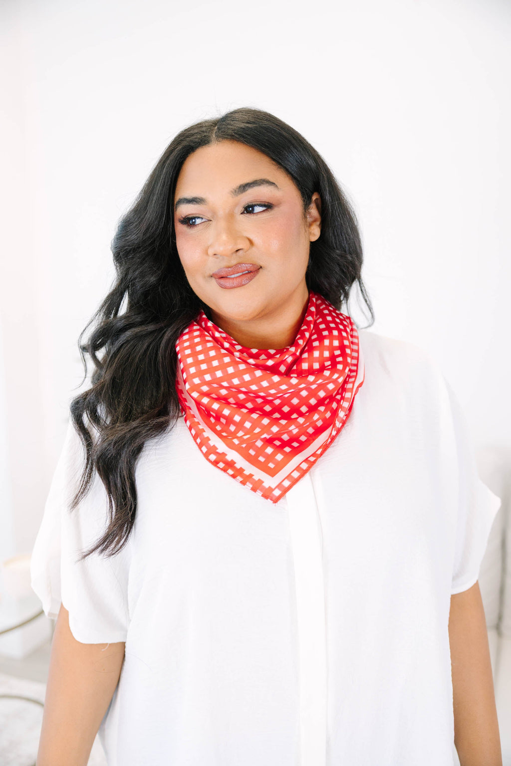 Summer Picnic Scarf, Red