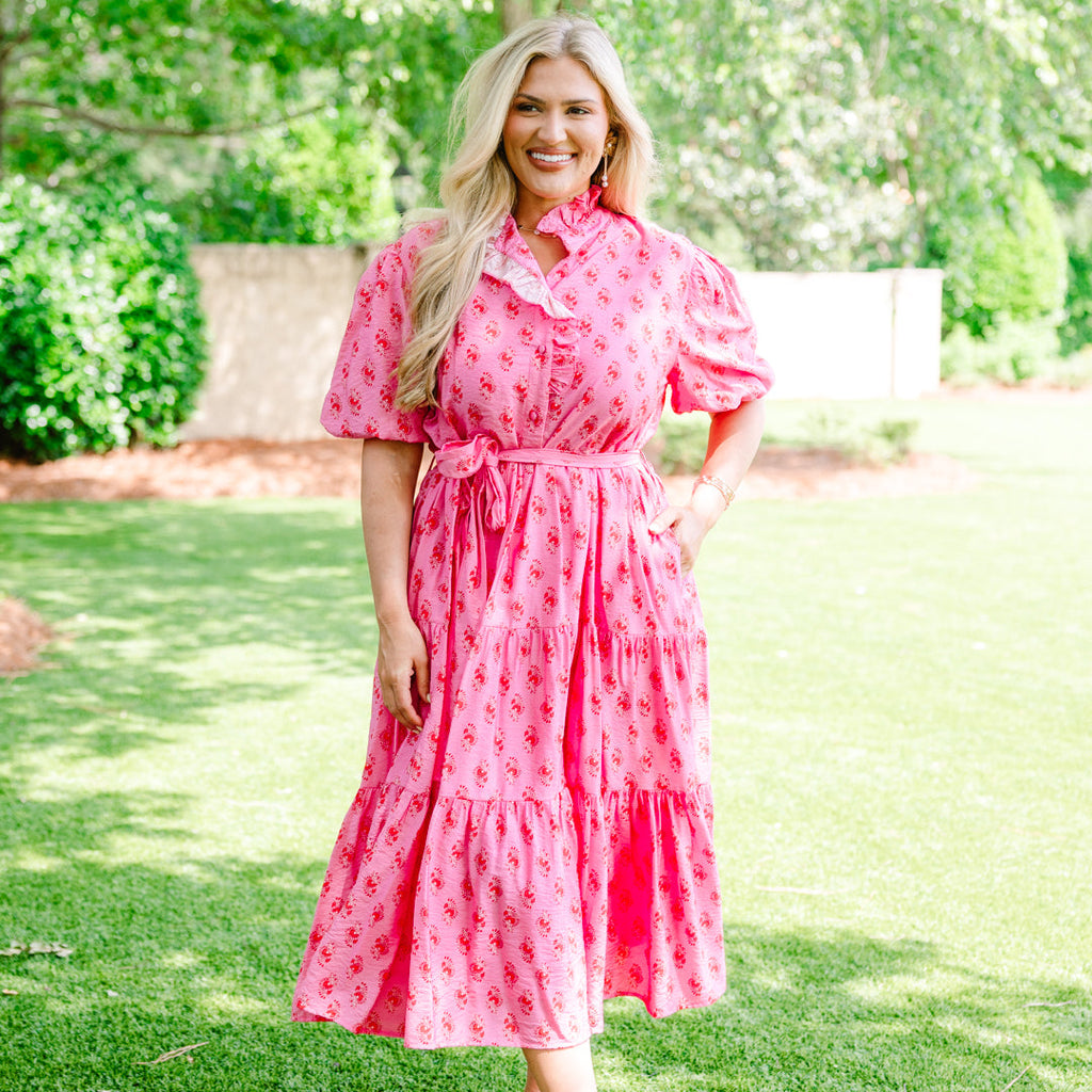 Summer Picnics Dress, Fuchsia