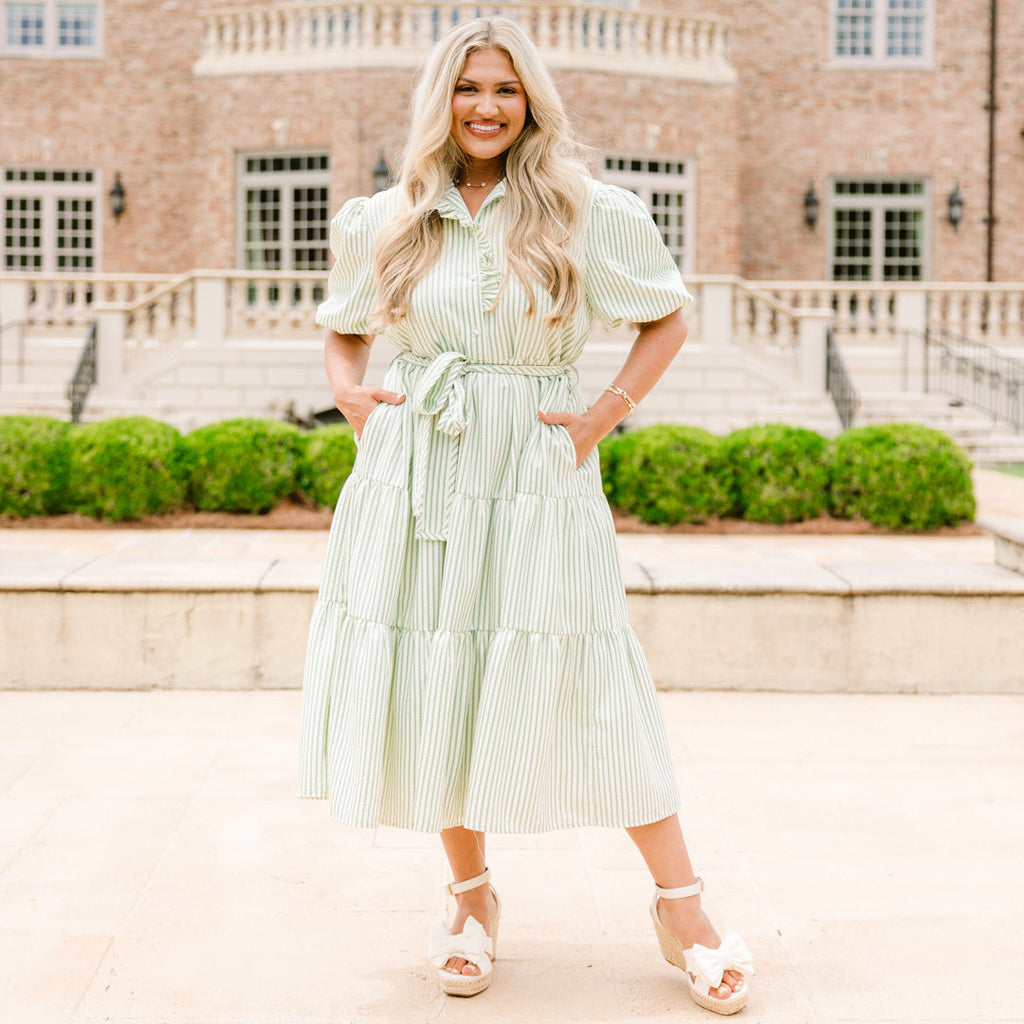 Summer Picnics Dress, Green