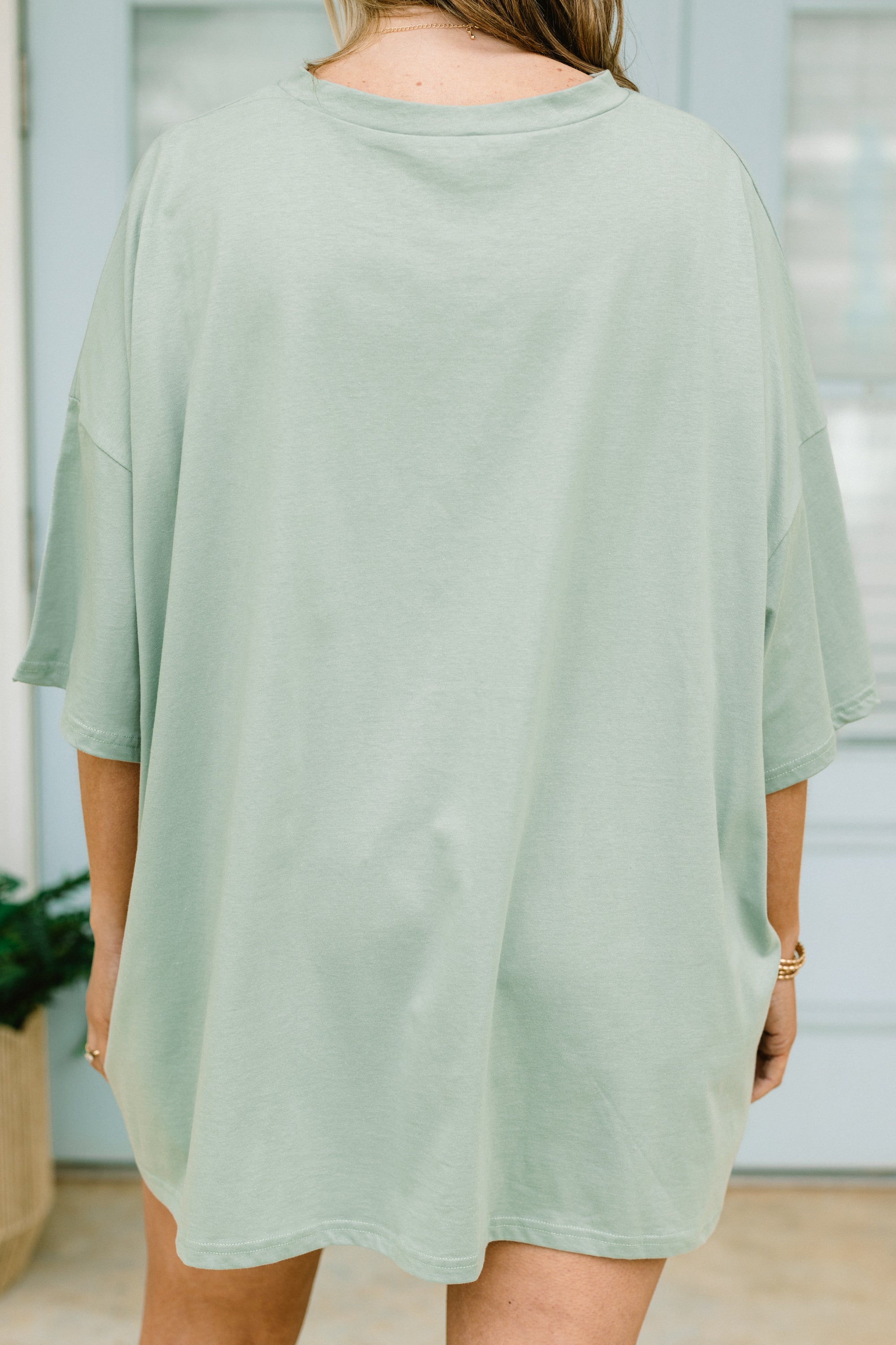 Summer State Of Mind Boyfriend Tee, Light Sage