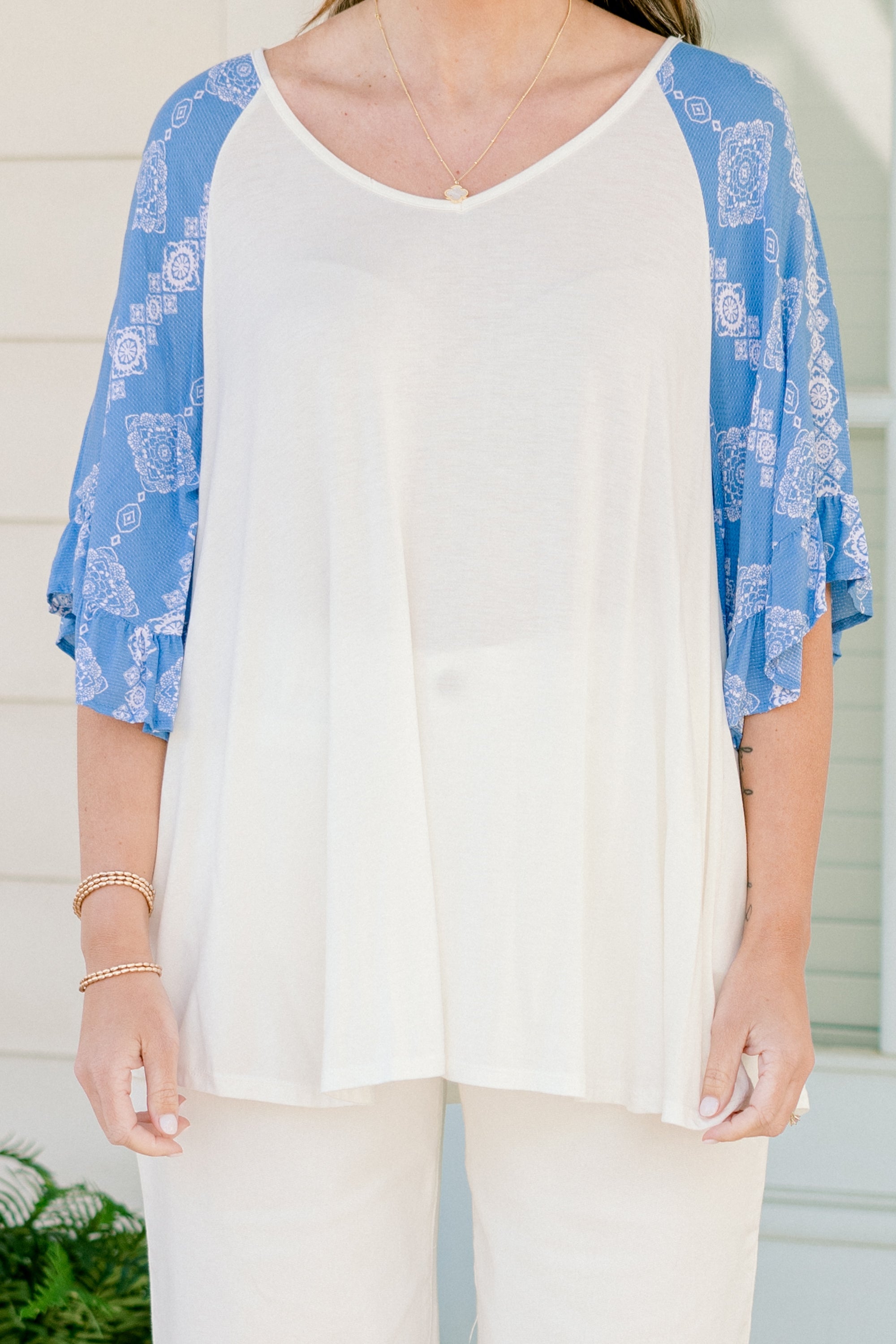 Summer Sunset Top, Blue