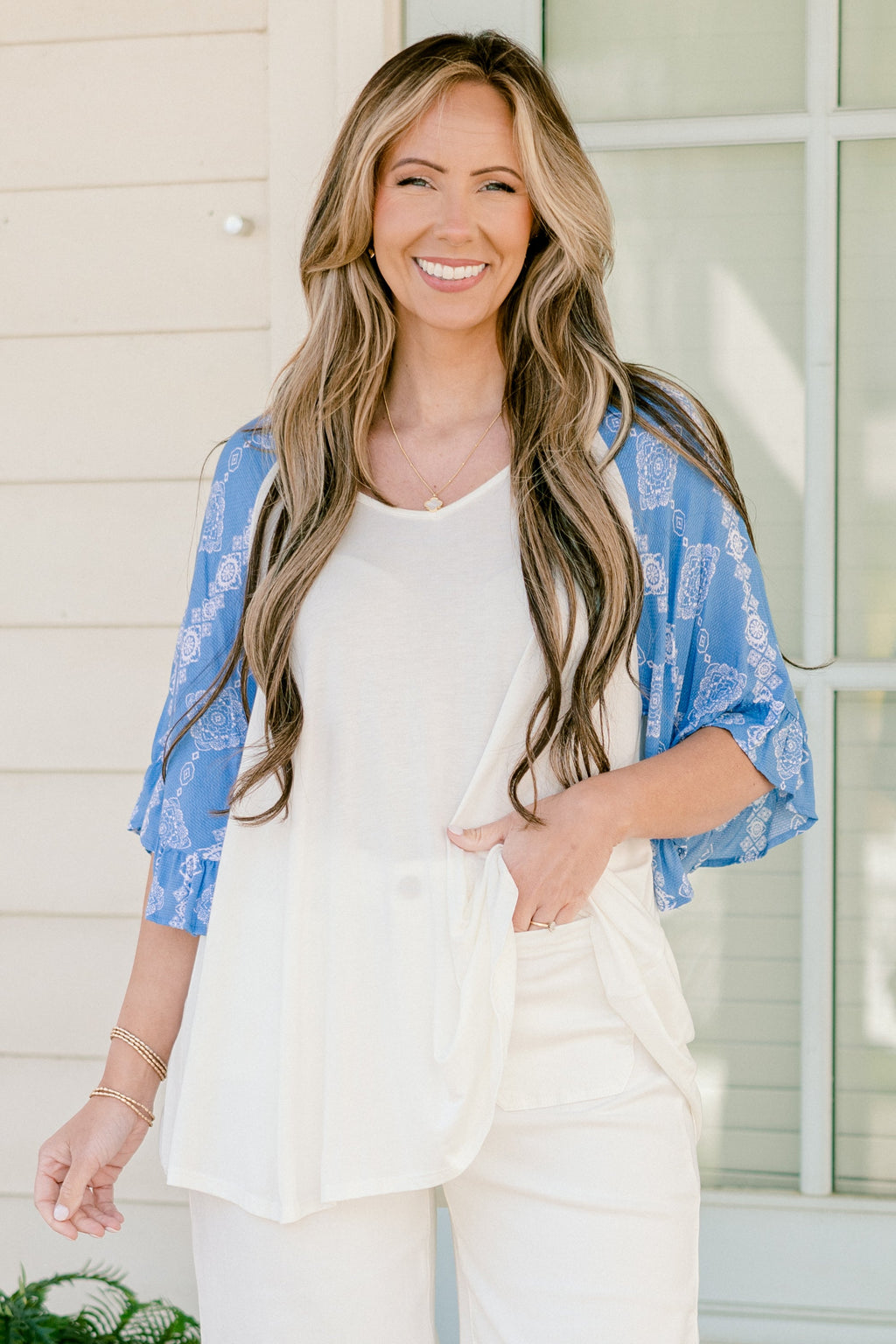 Summer Sunset Top, Blue