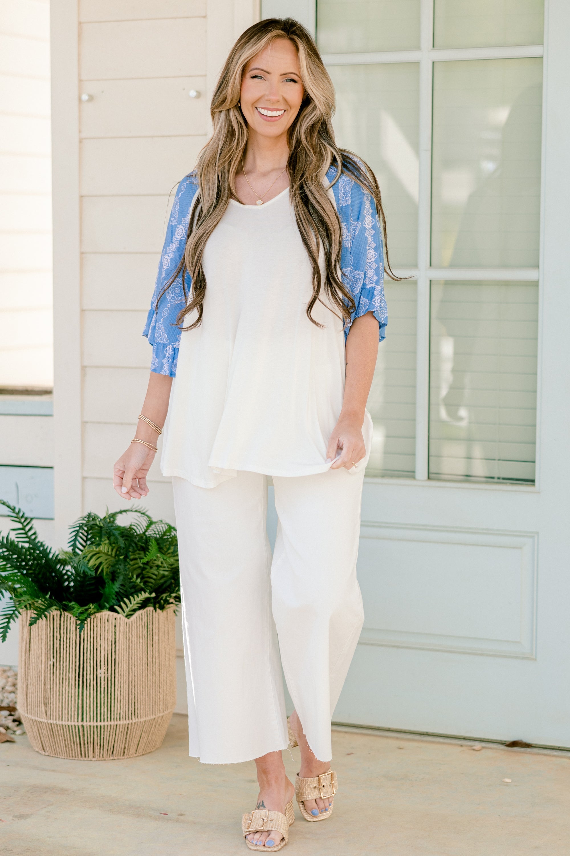 Summer Sunset Top, Blue