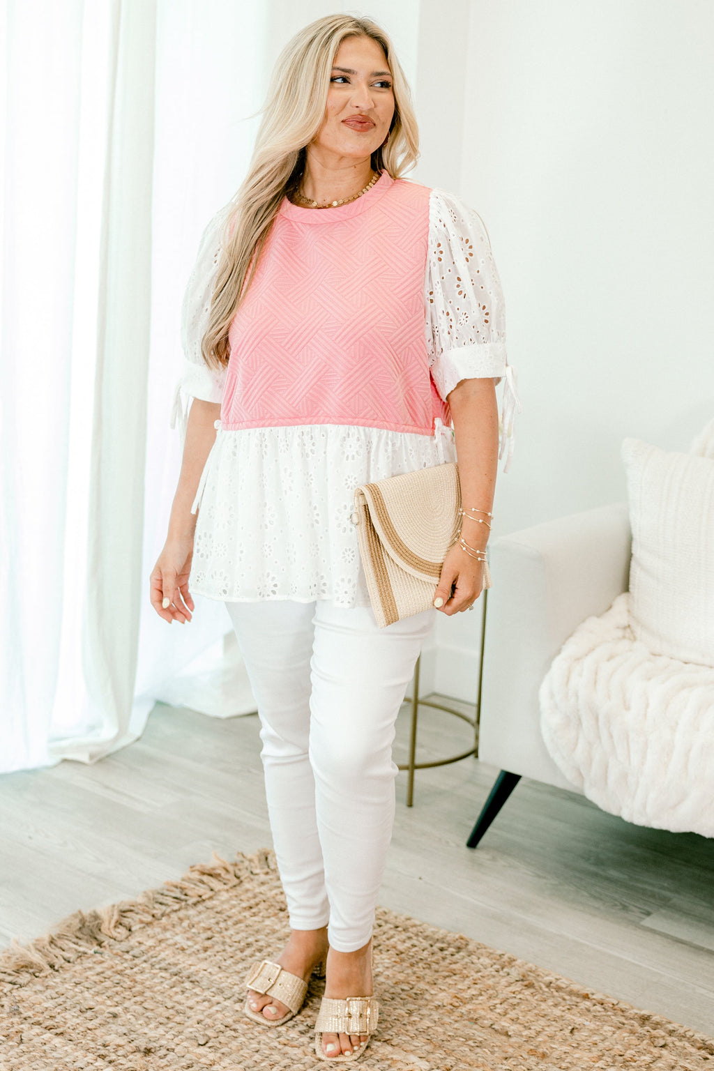 Summer Sweets Top, White Eyelet