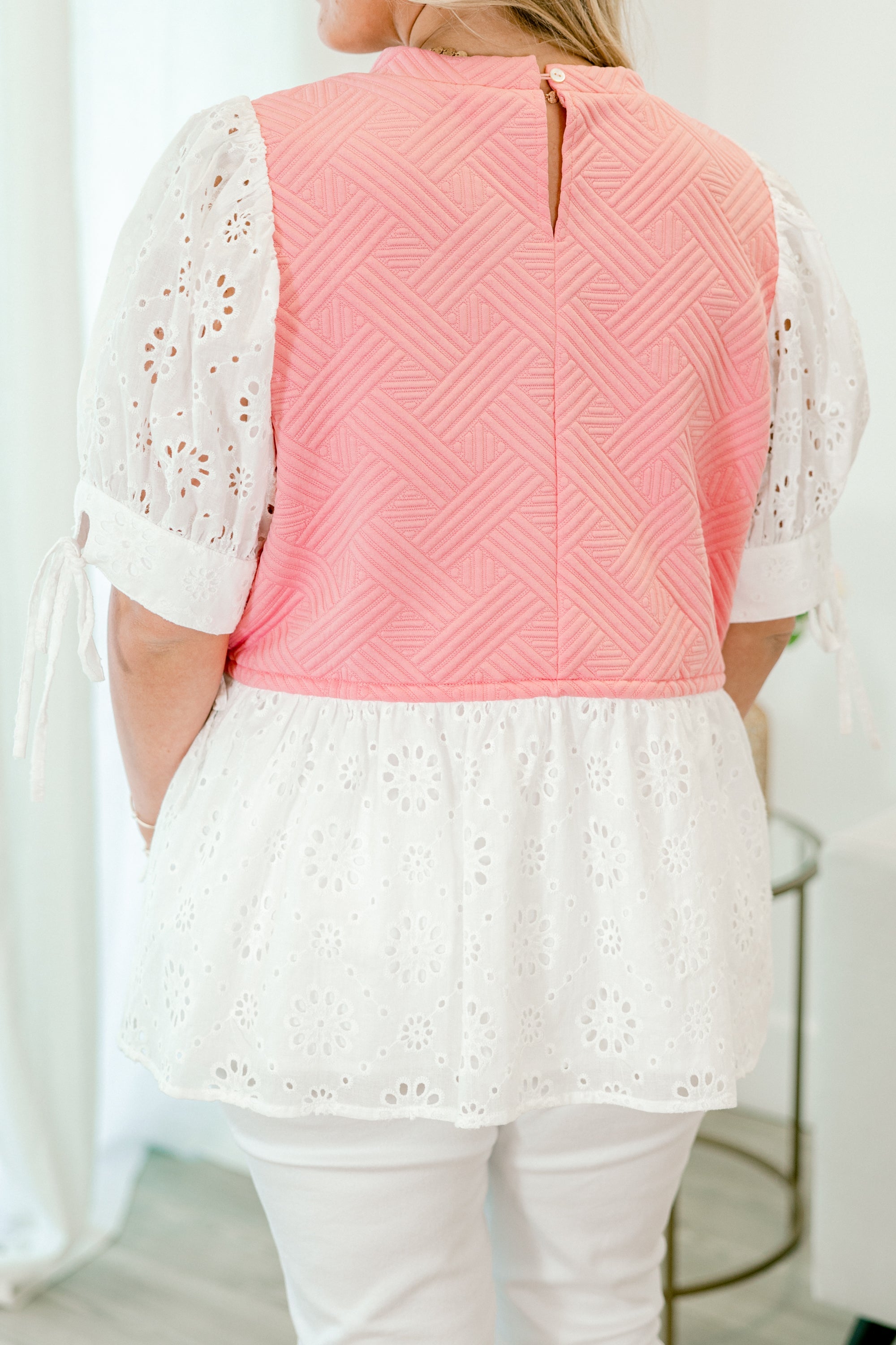 Summer Sweets Top, White Eyelet