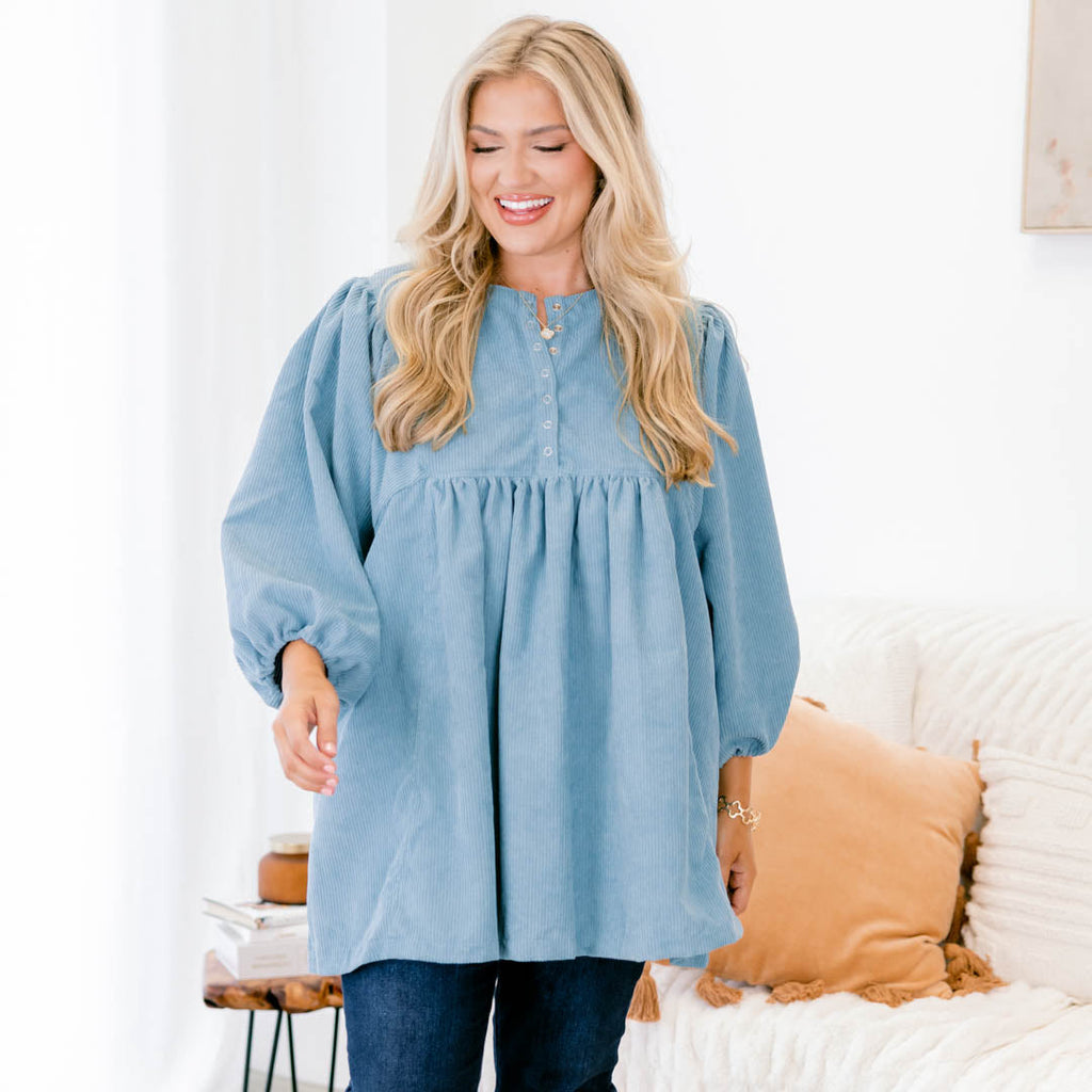 Summer Wave Tunic, Blue