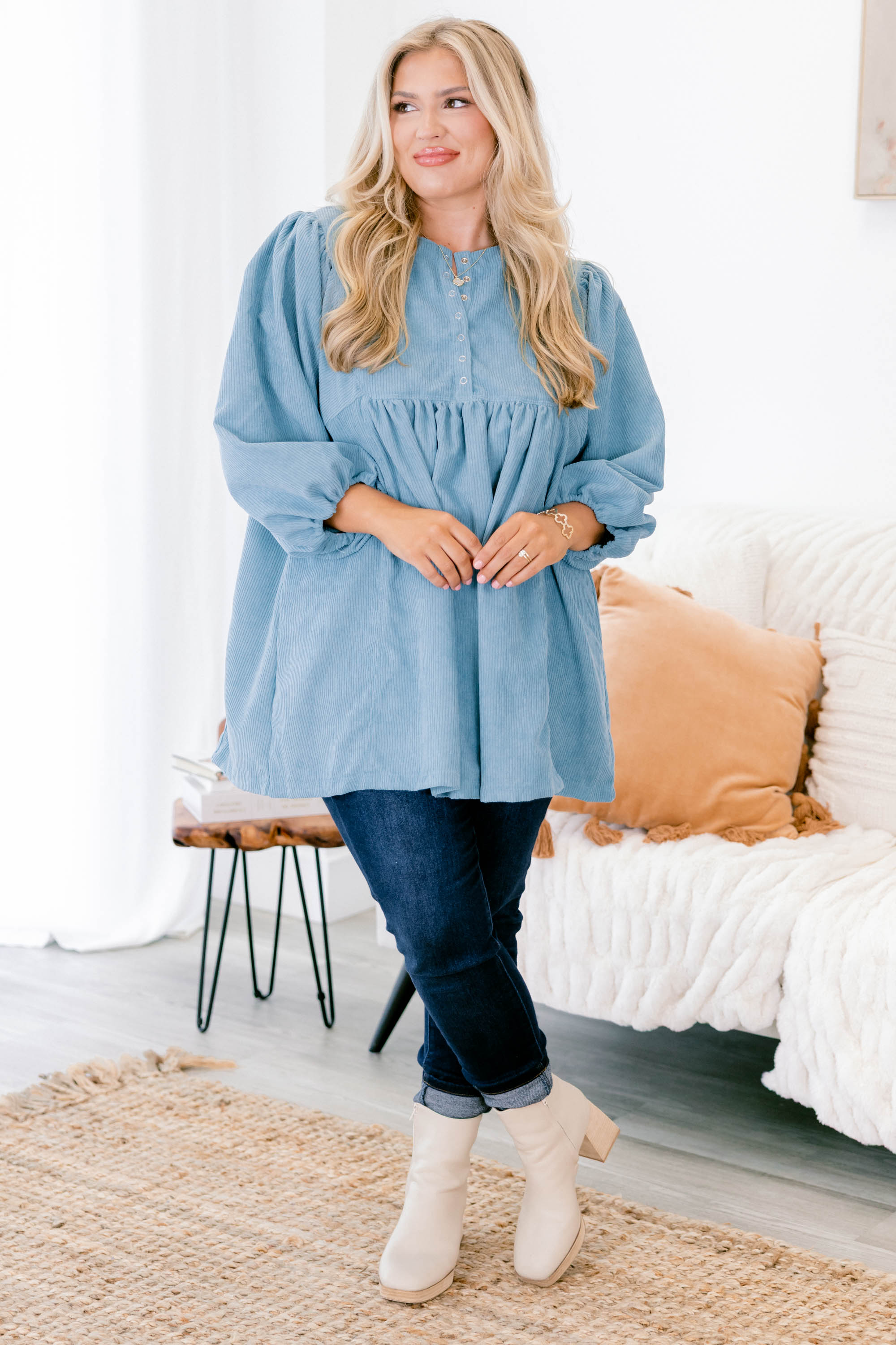 Summer Wave Tunic, Blue