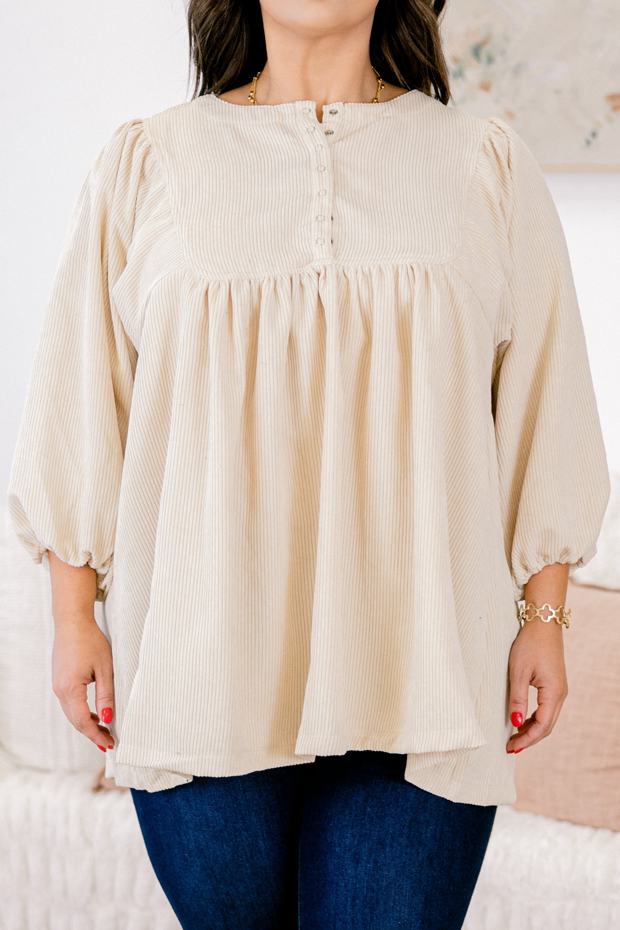 Summer Wave Tunic, Ivory