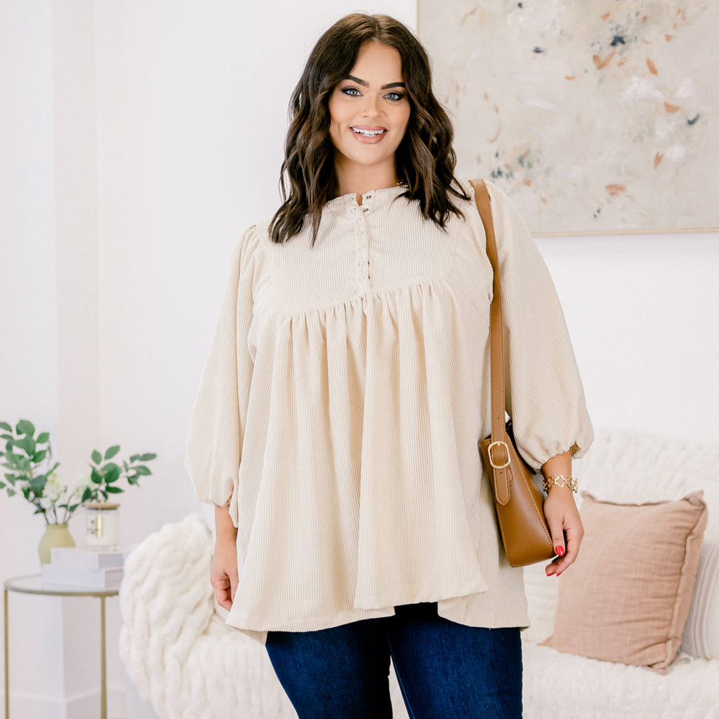 Summer Wave Tunic, Ivory