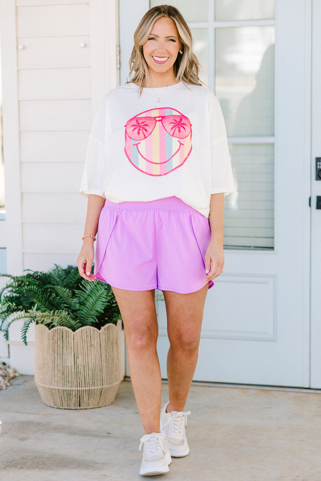 Sporty Chic Shorts, Lavender