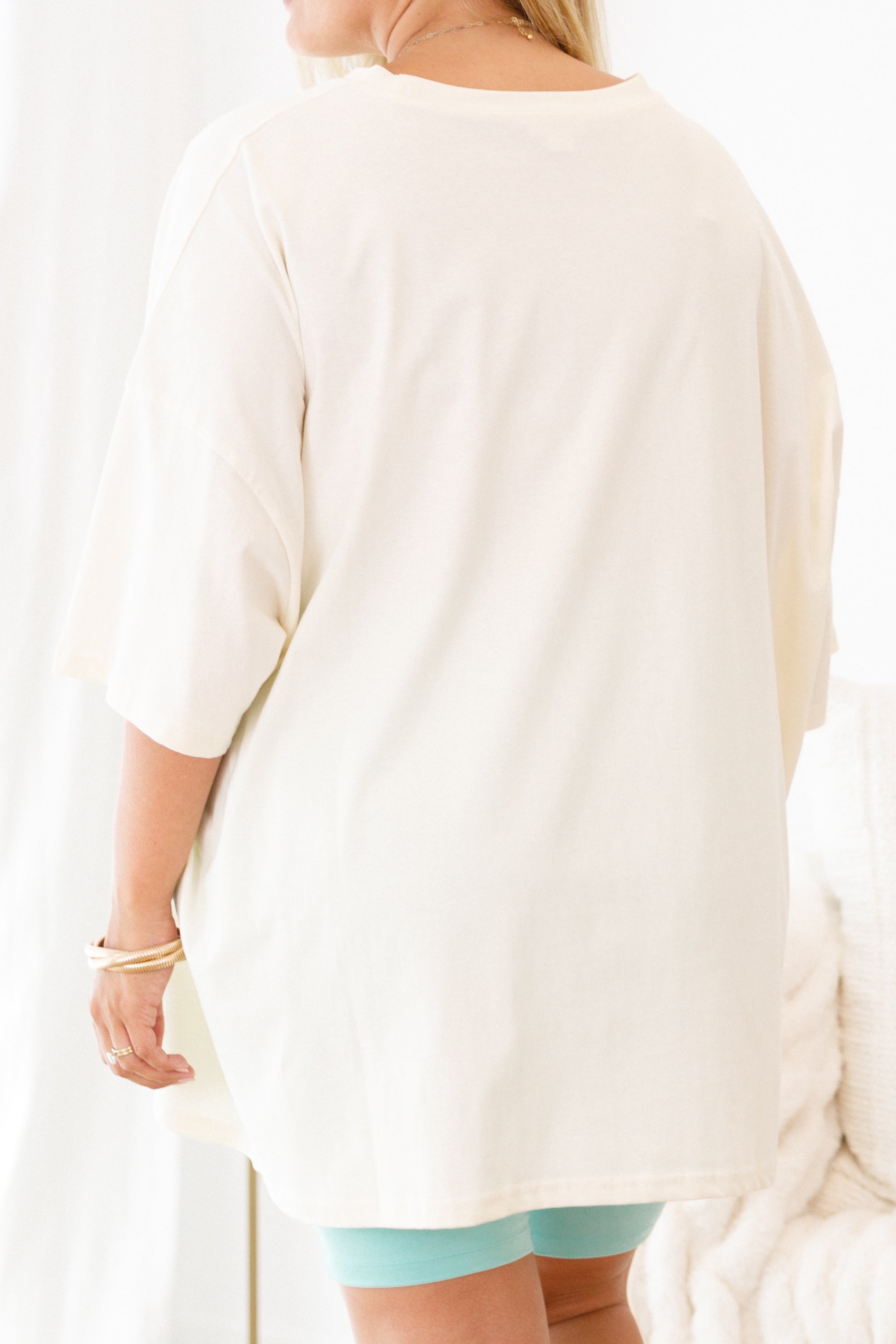 Summer of Stripes Boyfriend Tee, Ivory