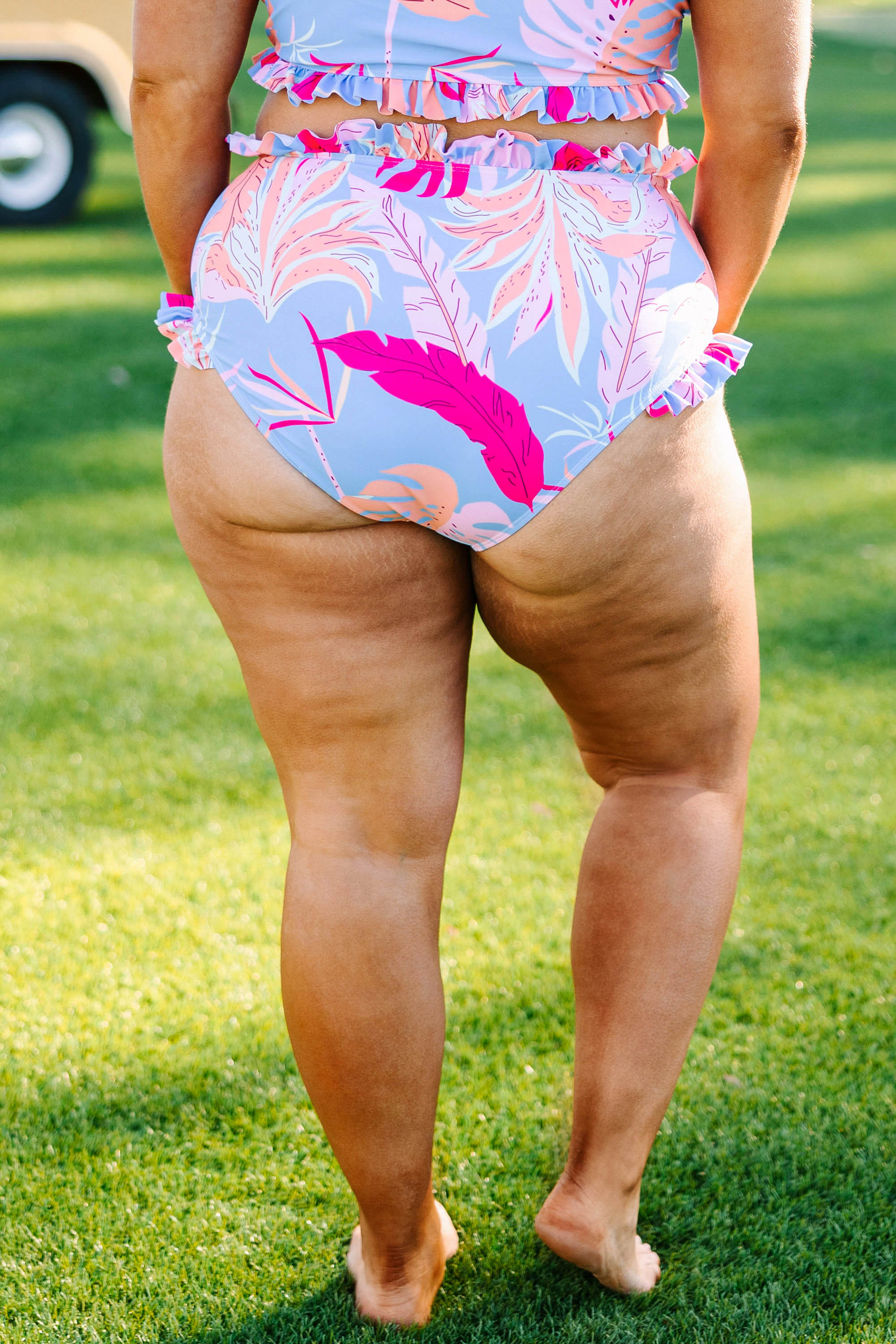 Summertime And Sunshine Swim Bottom, Blue Floral