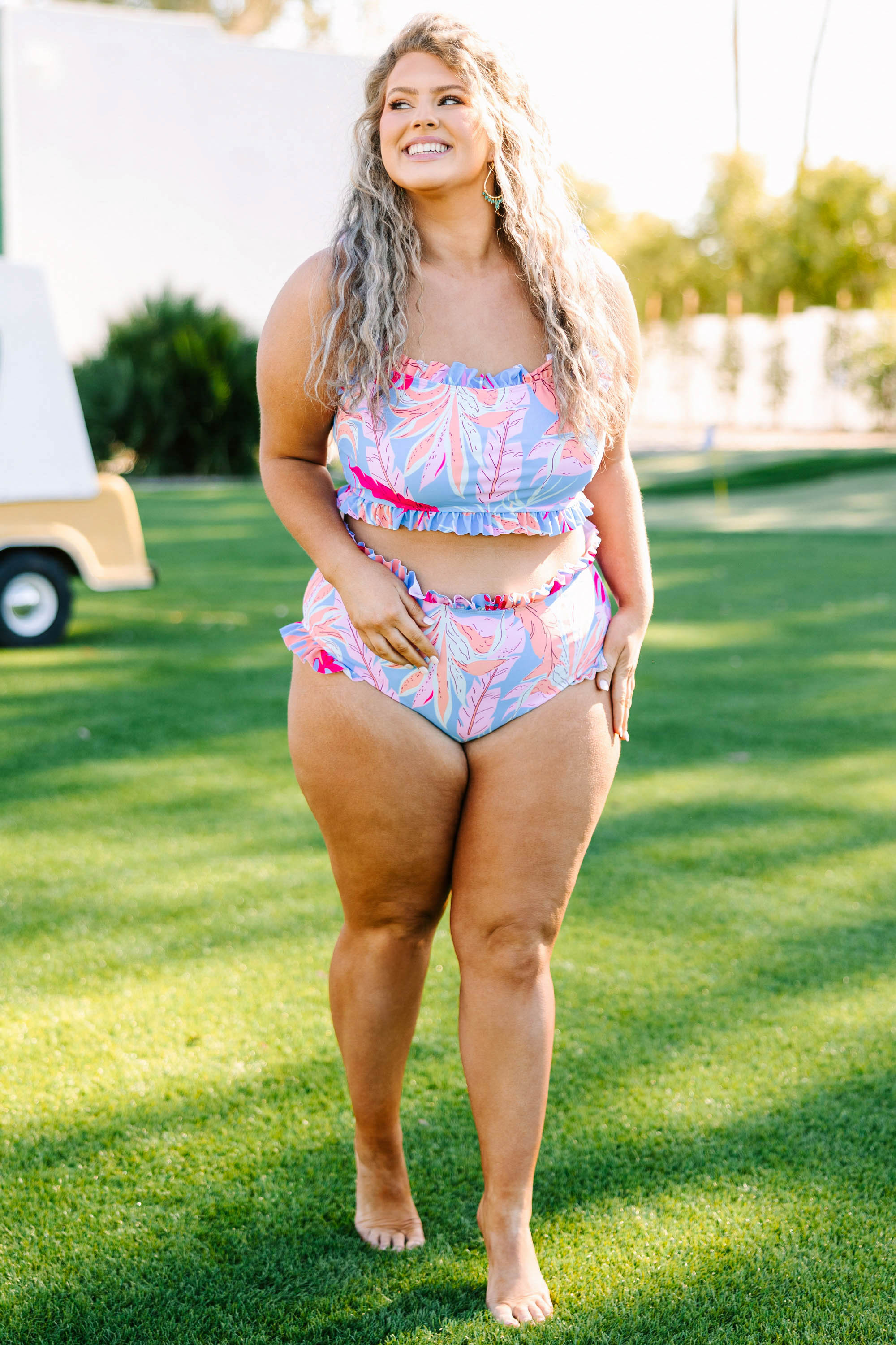 Summertime And Sunshine Swim Bottom, Blue Floral