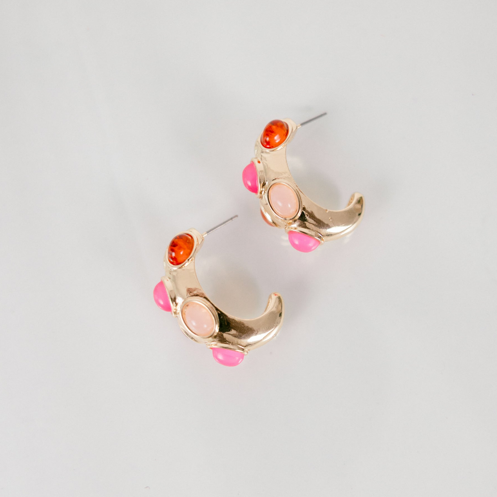 Sunbeam Statement Earrings, Gold