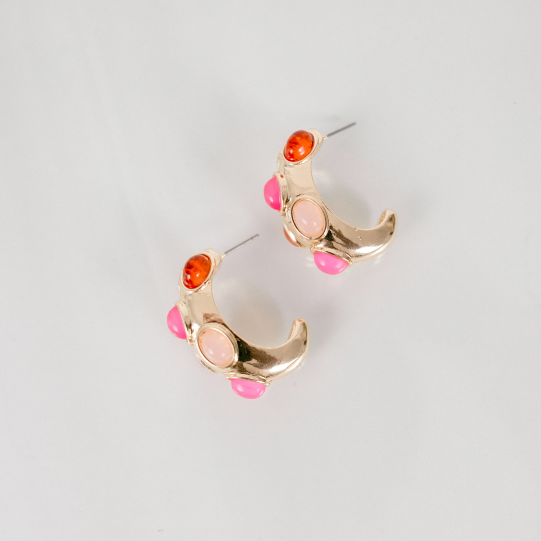 Sunbeam Statement Earrings, Gold
