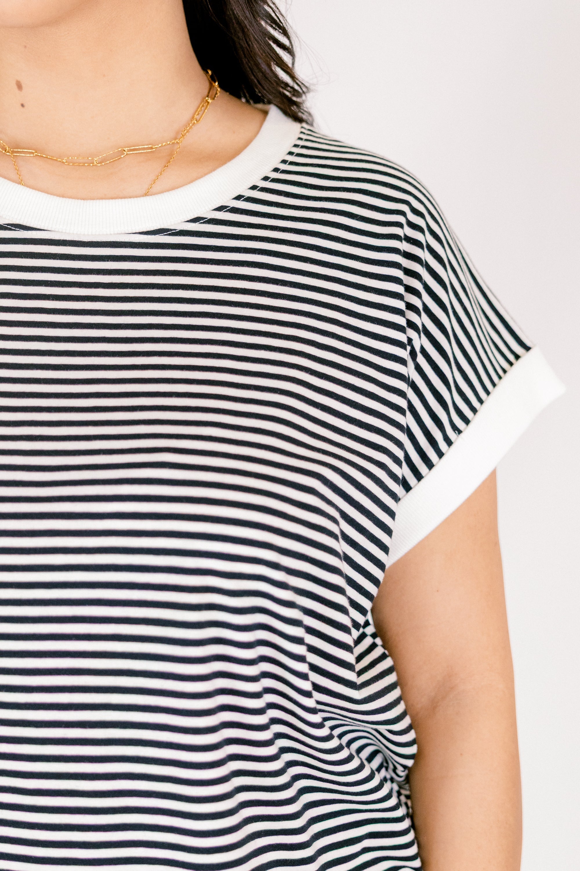 Sunday Stroll Tee, White/Black